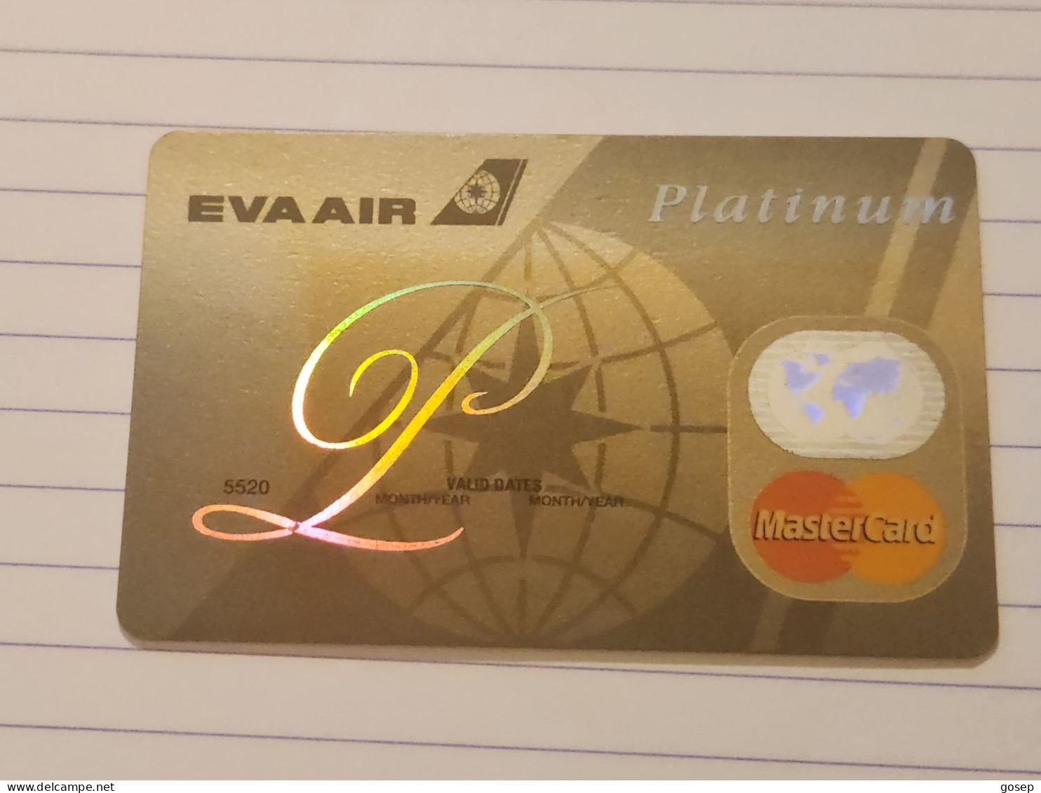 TAWIAN-credict Card-EVAAIR-PLATINUM-MASTER CARD-GOOD CARD - Cartes De Crédit (expiration Min. 10 Ans)