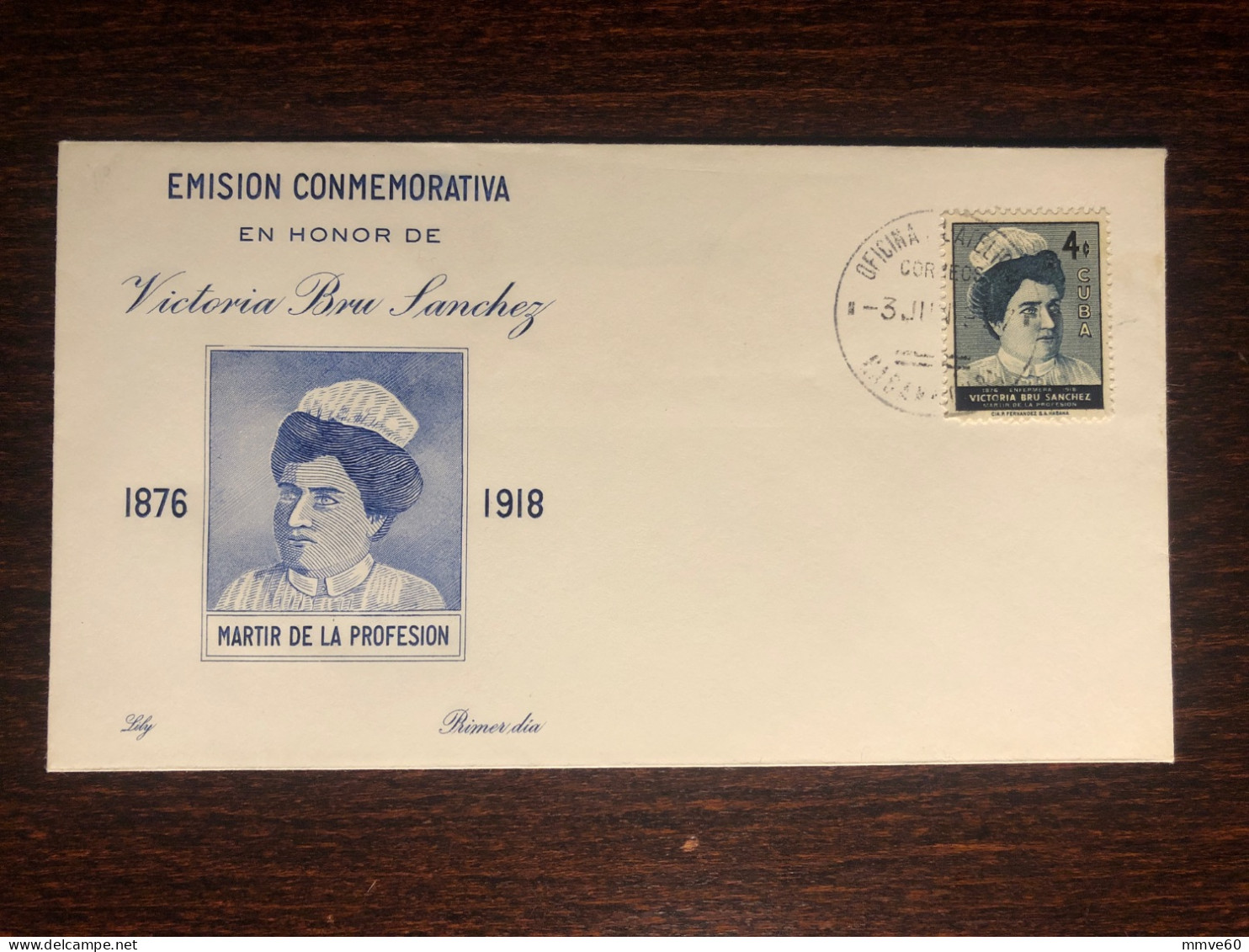 CUBA FDC COVER 1957 YEAR NURSE HEALTH MEDICINE STAMP - Lettres & Documents