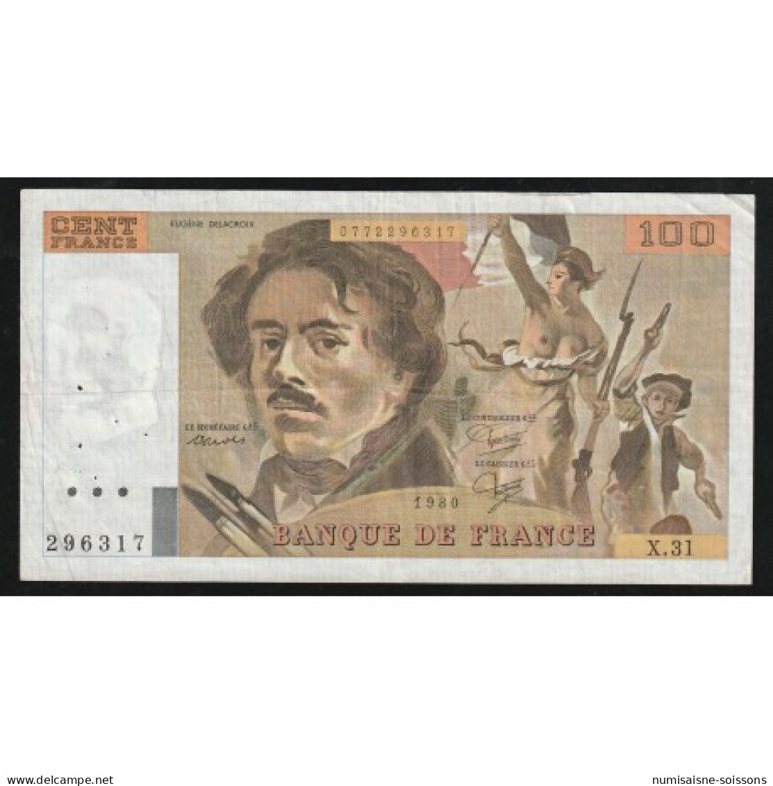 FAY 69/04 A - 100 FRANCS DELACROIX - 1980 - PICK 154 - TTB+ - 100 F 1978-1995 ''Delacroix''