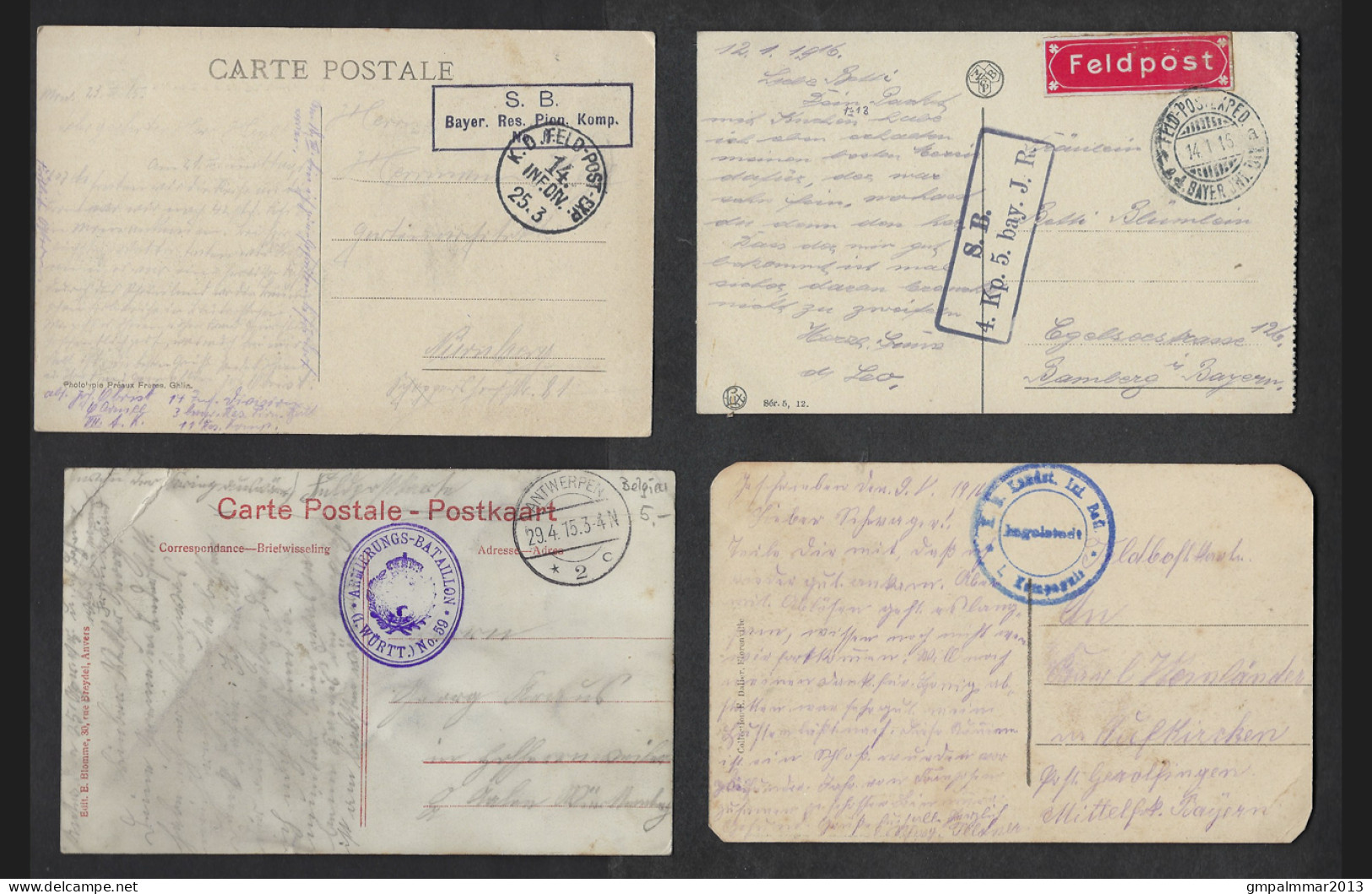 Duitse Oorlogspost / Feldpost 12 Postkaarten UNCHECKED / NIET NAGEZIEN  ; Details & Staat Zie 6 Scans  !  LOT 292 - Army: German