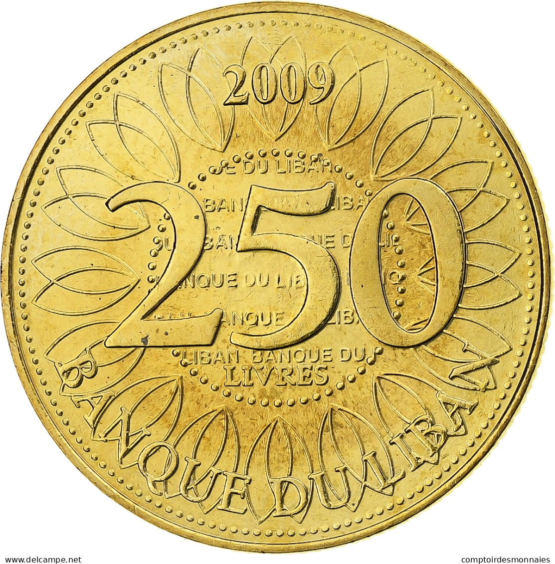Liban , 250 Livres, 2009, Bronze-Aluminium, SPL, KM:36 - Lebanon