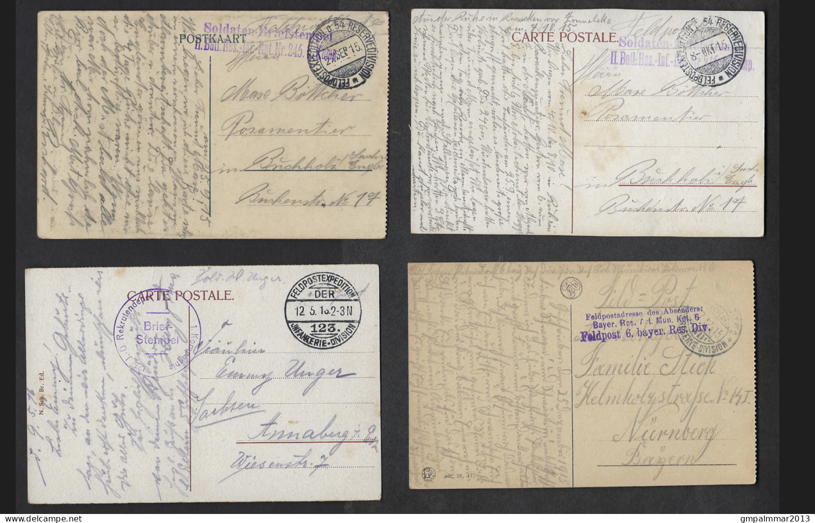 Duitse Oorlogspost / Feldpost 14 Postkaarten OSTENDE / OOSTENDE UNCHECKED  ; Details & Staat Zie 8 Scans  !  LOT 269 - Army: German