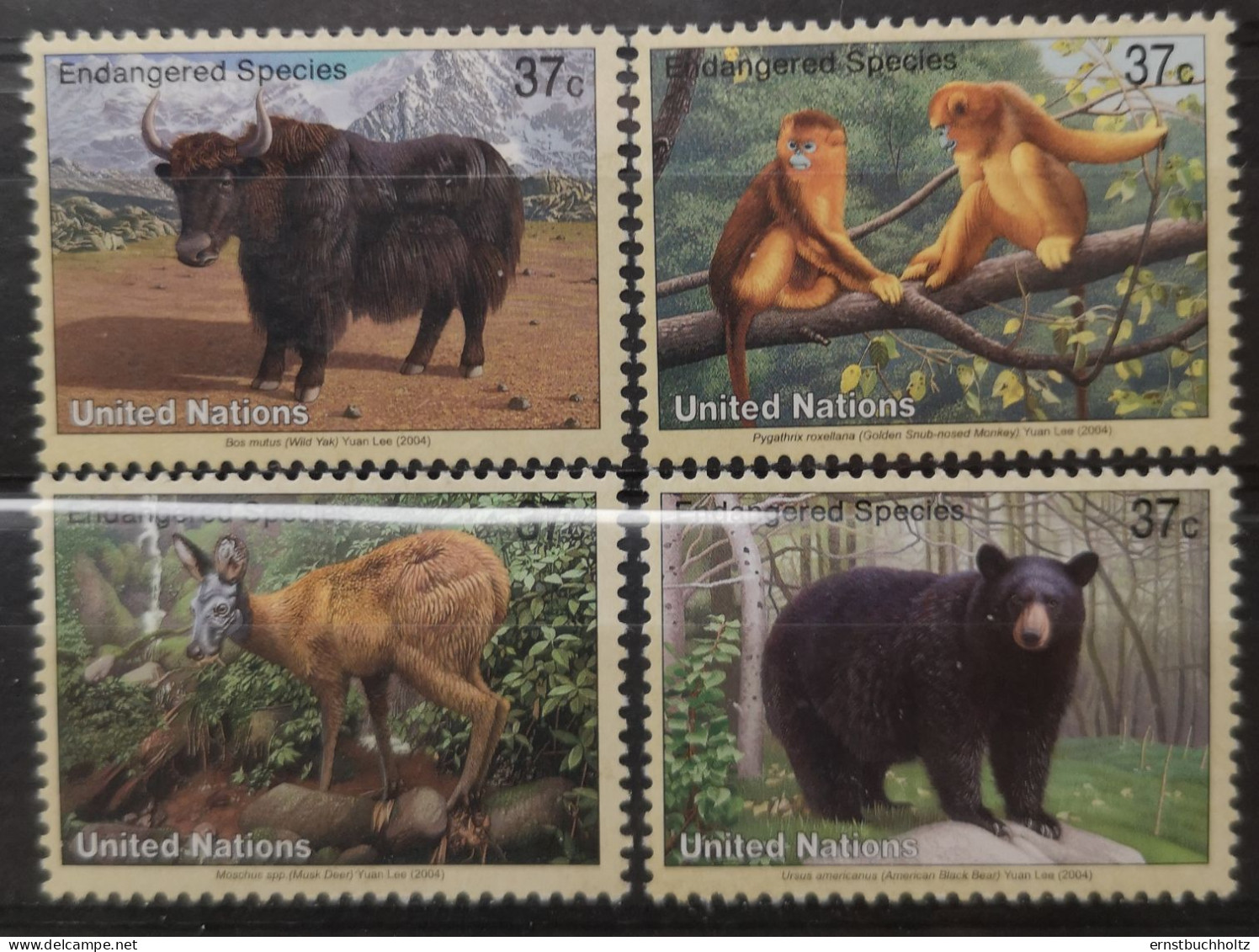 UN New York 2004 Wildlebende Säugetiere Mi 946/49** - Unused Stamps