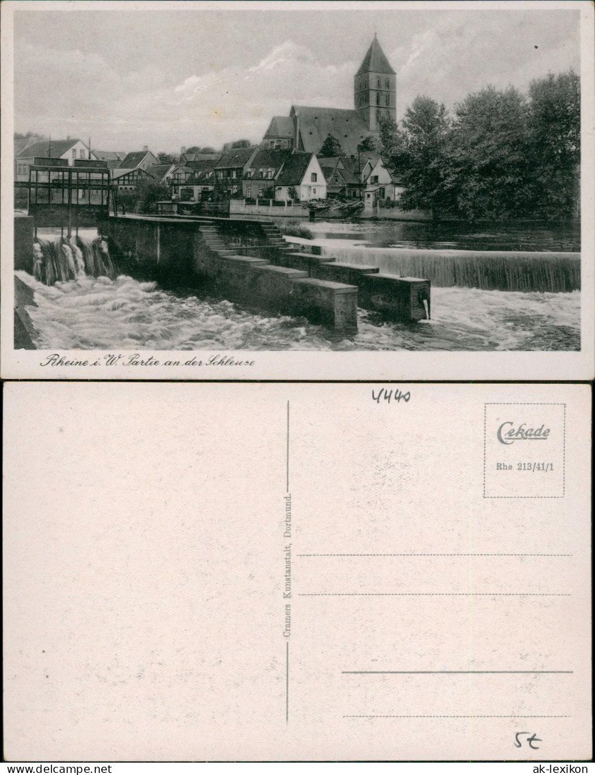 Ansichtskarte Rheine Westfalen Partie An Der Schleuse. 1941 - Rheine