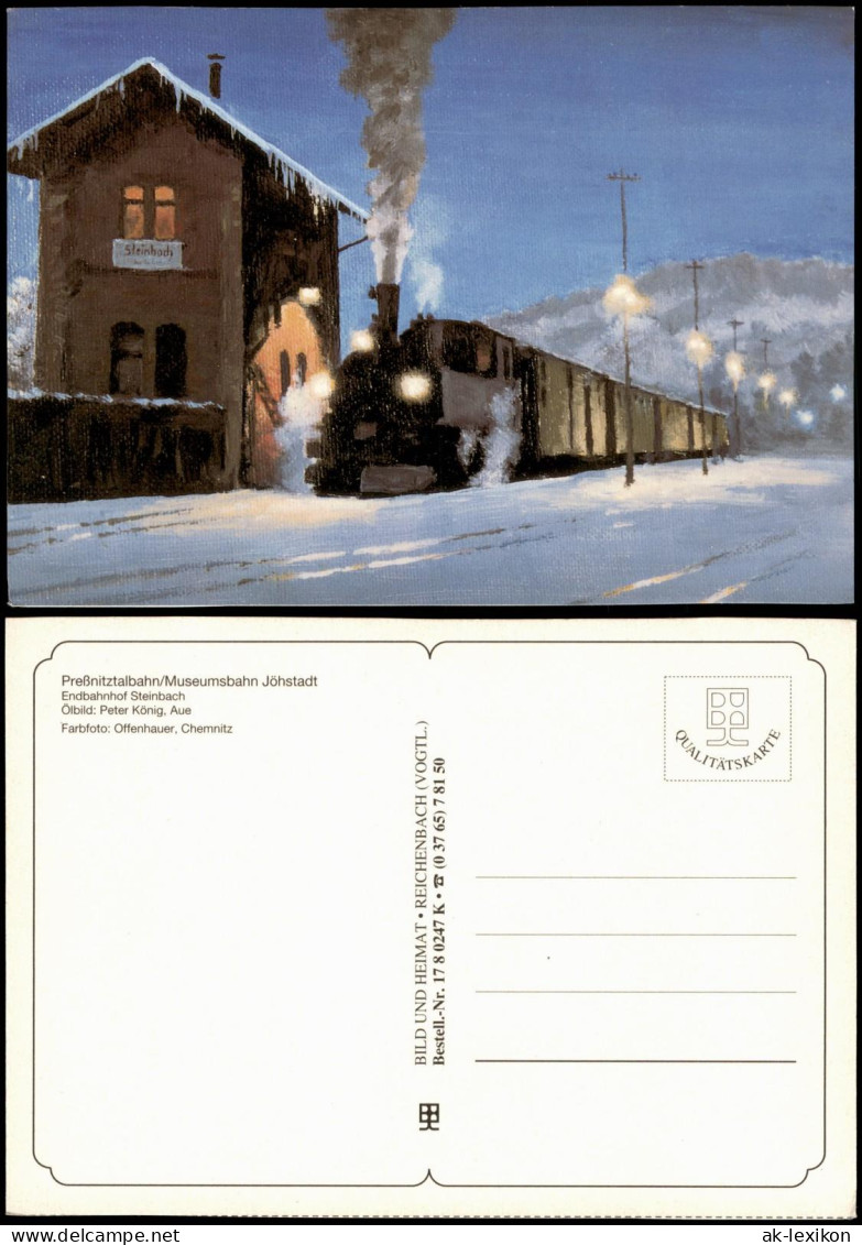 Steinbach-Jöhstadt (Erzgebirge) Künstlerkarte: Schmalspurbahn 1995 - Jöhstadt