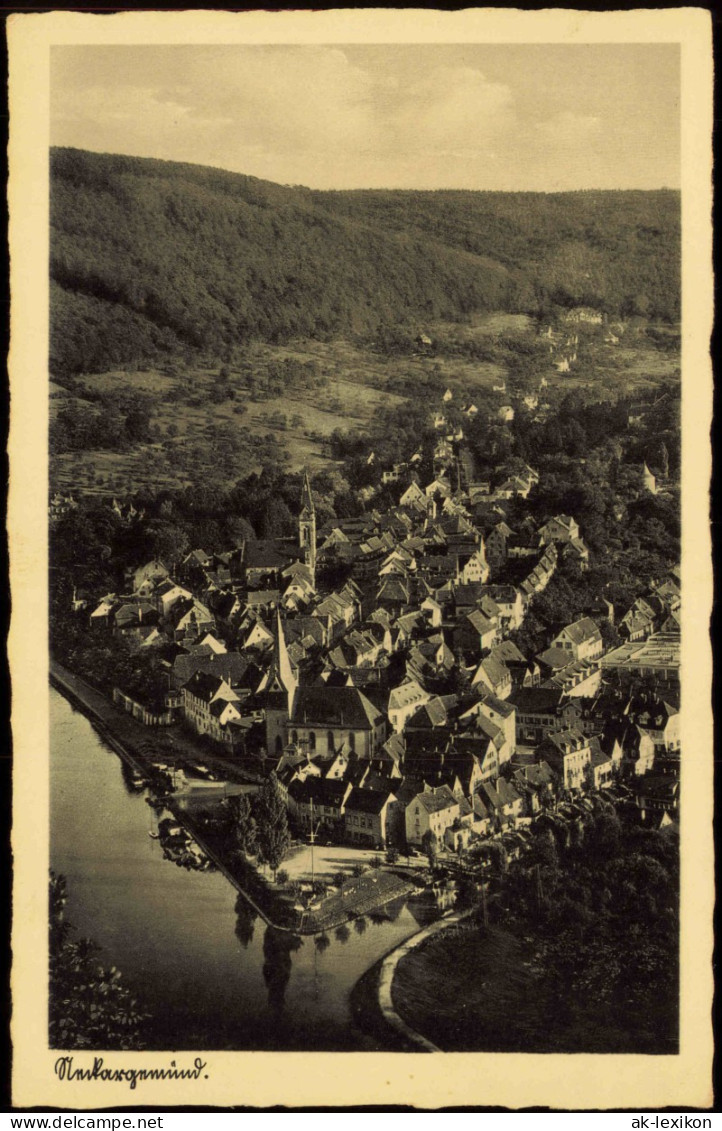 Ansichtskarte Neckargemünd Blick Auf Die Stadt 1937 - Neckargemuend