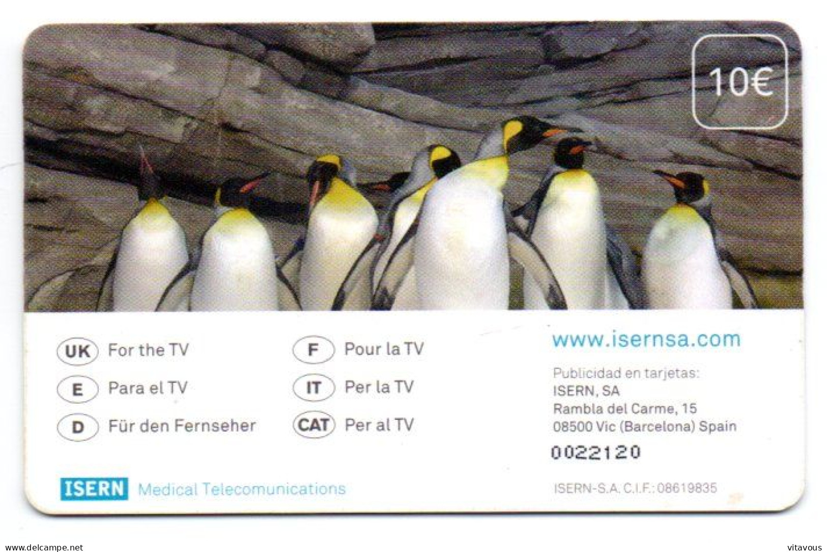 Pingouin Medical Telecommunications Hopital Télécarte Espagne Phonecard  (D 1030) - Privé-uitgaven