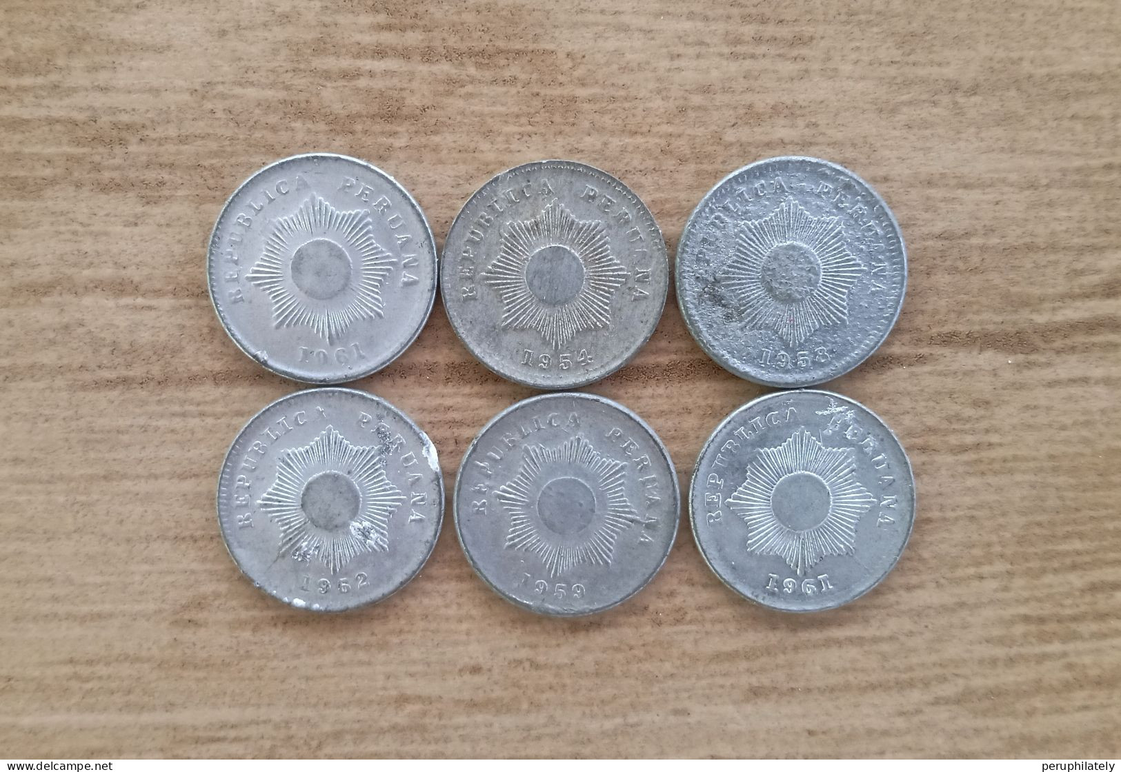 Peru Coins Lot , 1 Centavo 1952 - 1961 , Circulate - Pérou