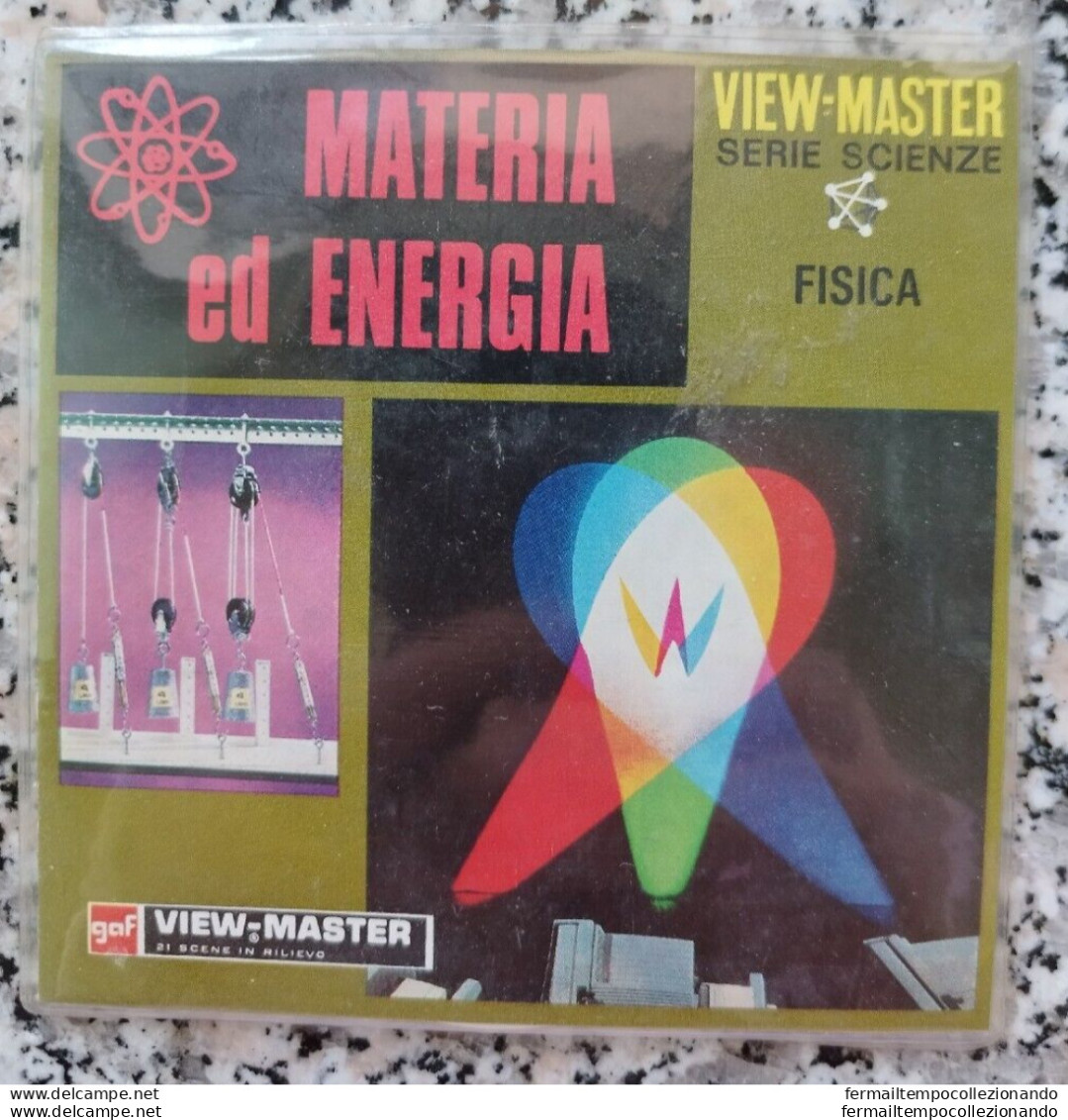 Bp58 View Master Materia Ed Energia 21 Immagini Stereoscopiche Vintage Nuovo - Visionneuses Stéréoscopiques