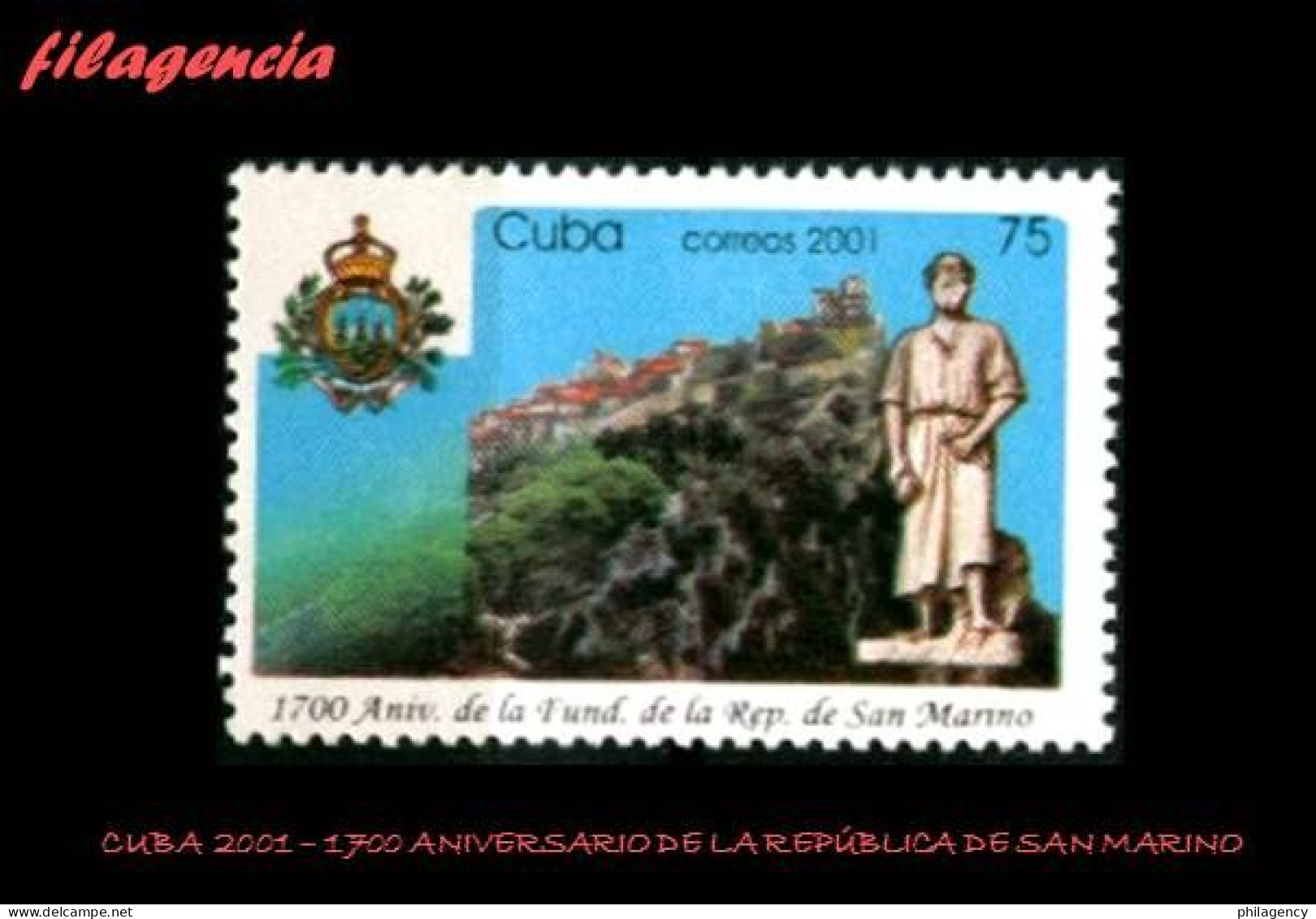 CUBA MINT. 2001-14 1700 AÑOS DE LA REPÚBLICA DE SAN MARINO - Nuevos