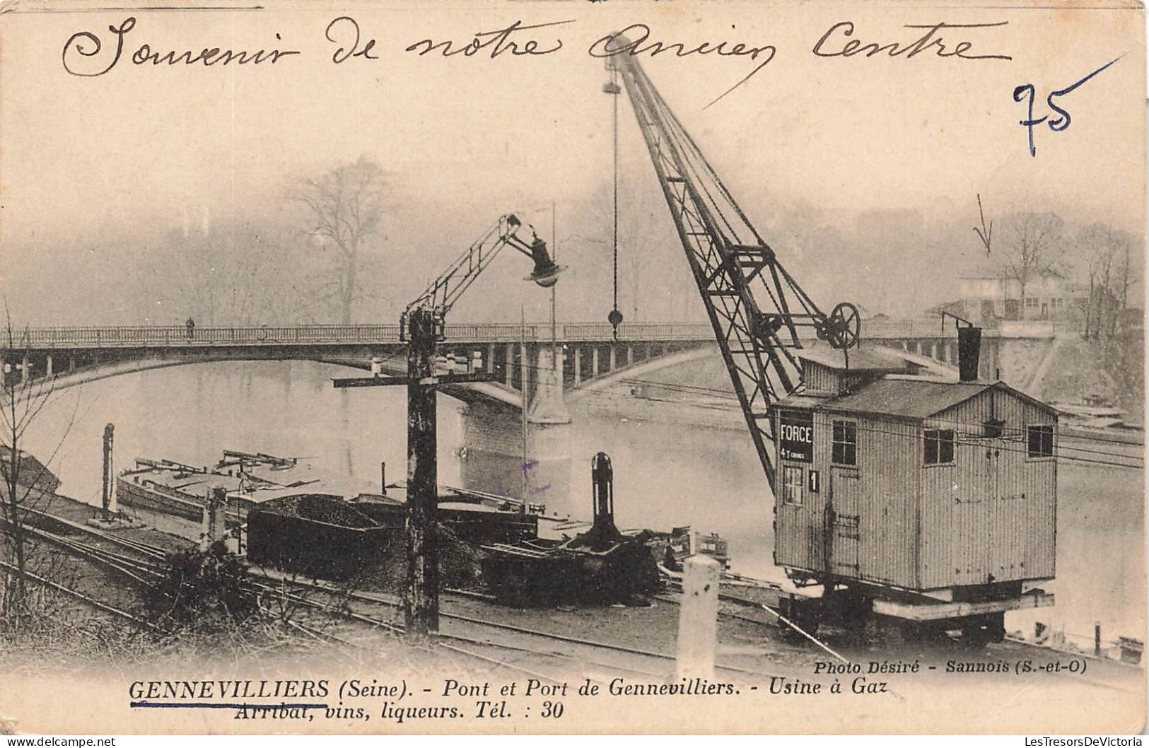 FRANCE - Gennevilliers - Pont Et Port De Genevilliers - Usine à Gaz - Carte Postale Ancienne - Gennevilliers