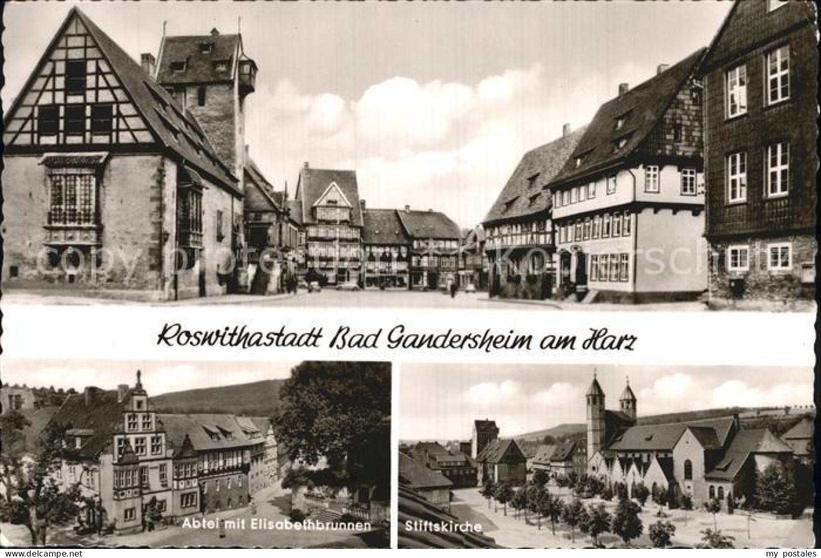 72418622 Bad Gandersheim Abtei Mit Elisabethbrunnen Stiftskirche Bad Gandersheim - Bad Gandersheim