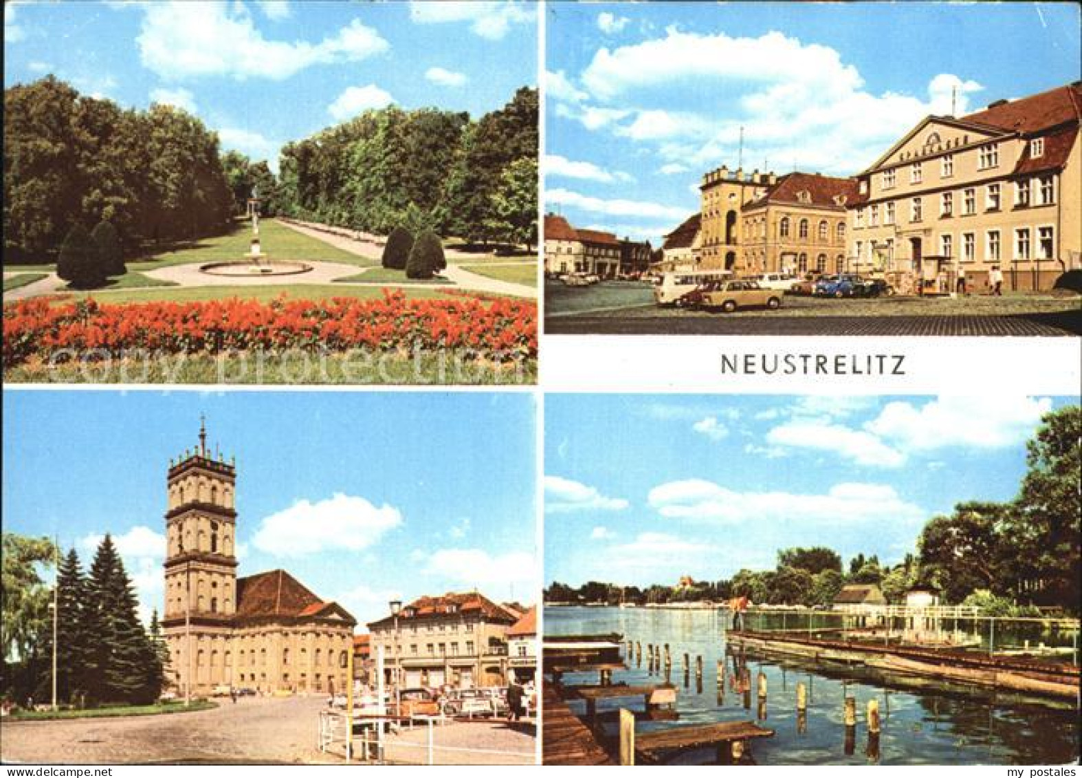 72418430 Neustrelitz Stadtpark Rathaus Markt Mit Stadtkirche Am Zierker See Neus - Neustrelitz