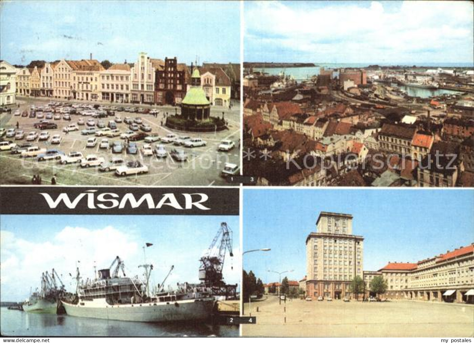 72418369 Wismar Mecklenburg Markt Ueberseehafen Panorama Wendorf PdF Wismar - Wismar