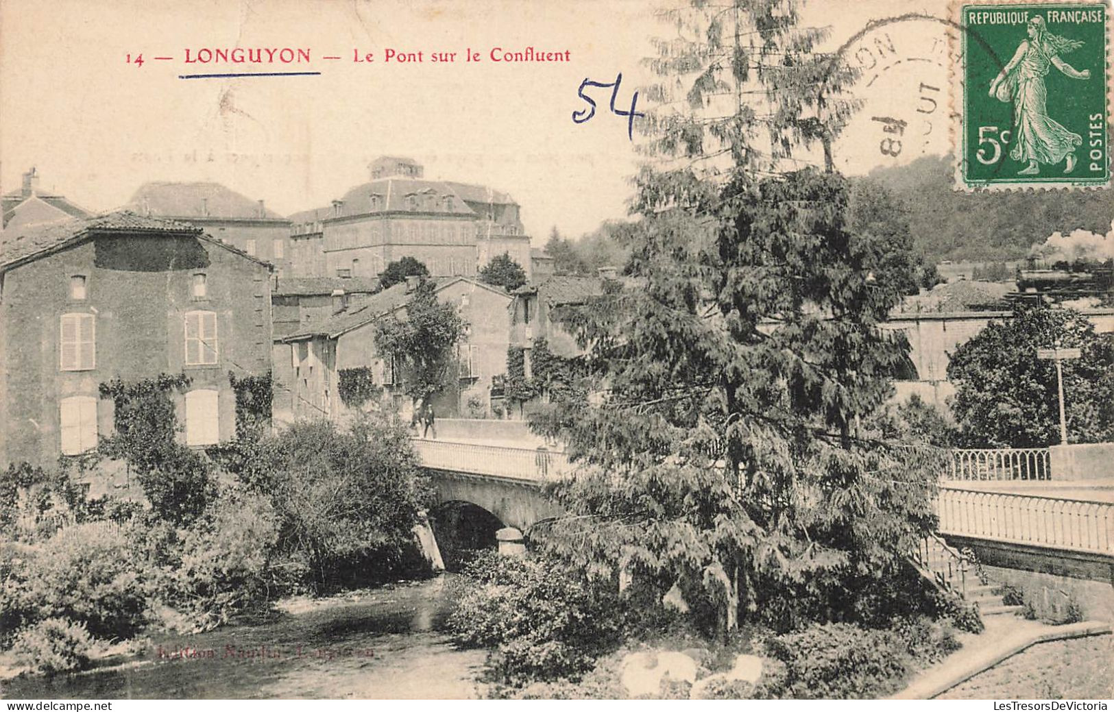 FRANCE - Longuyon - Vue Générale - Le Pont Sur Le Confluent - Carte Postale Ancienne - Longuyon