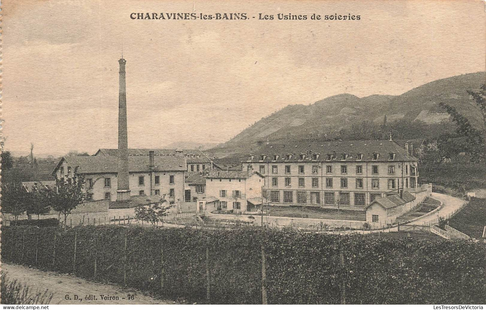 FRANCE - Charavines Les Bains - Vue Générale Des Usines De Soieries - Carte Postale Ancienne - Charavines