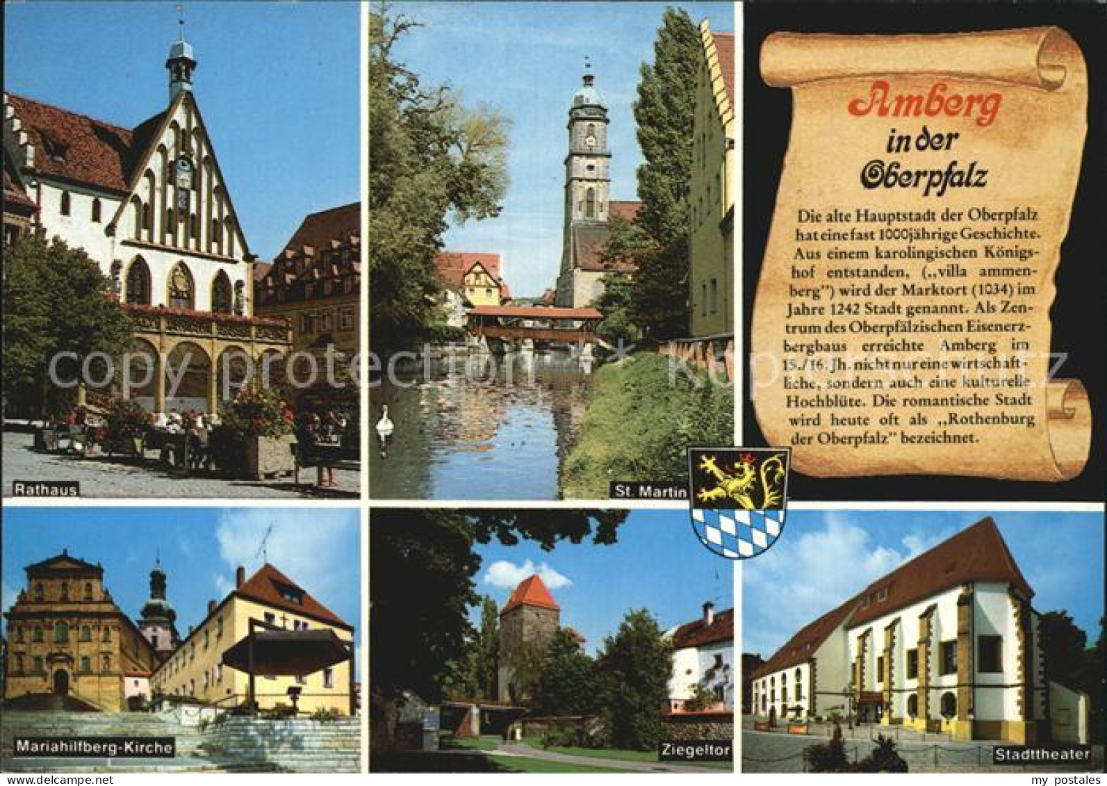 72416442 Amberg Oberpfalz Rathaus St Martin Kirche Mariahilfberg Ziegeltor Stadt - Amberg