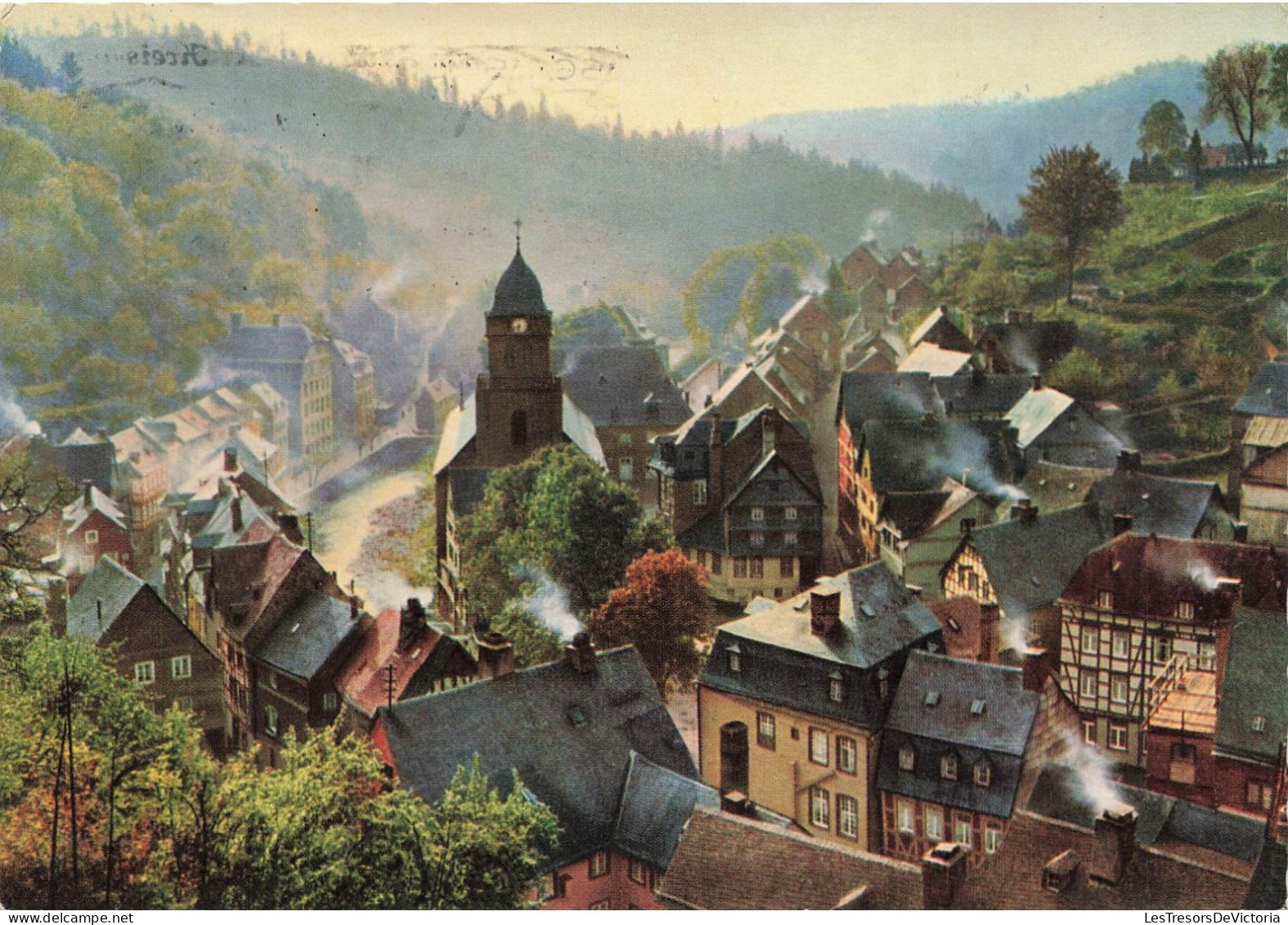 ALLEMAGNE - Morgengrauen In Monschau In Der Eifel - Dawn Of Day At Monschau Eifel - Carte Postale - Monschau