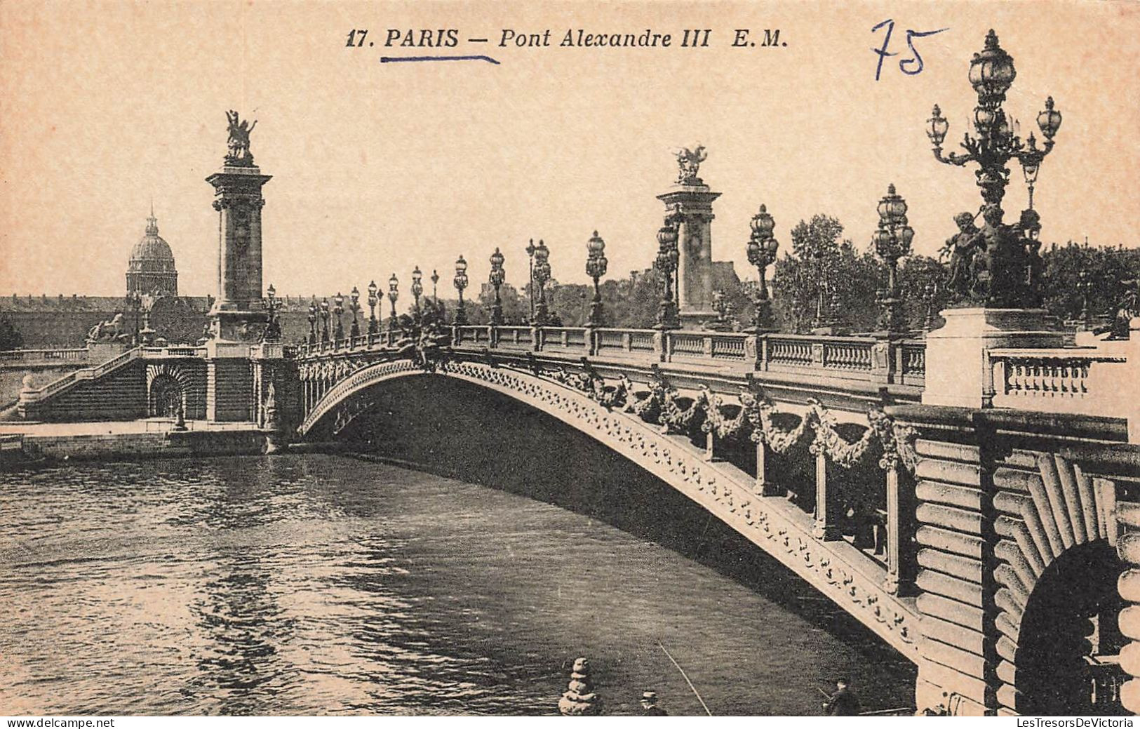 FRANCE - Paris - Vue Sur Le Pont Alexandre III - E.M - Carte Postale Ancienne - Andere Monumenten, Gebouwen