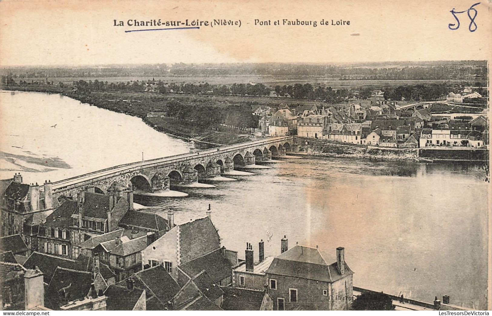 FRANCE - La Charité Sur Loire (Nièvre) - Vue Générale - Pont Et Faubourg De Loire - Carte Postale Ancienne - La Charité Sur Loire