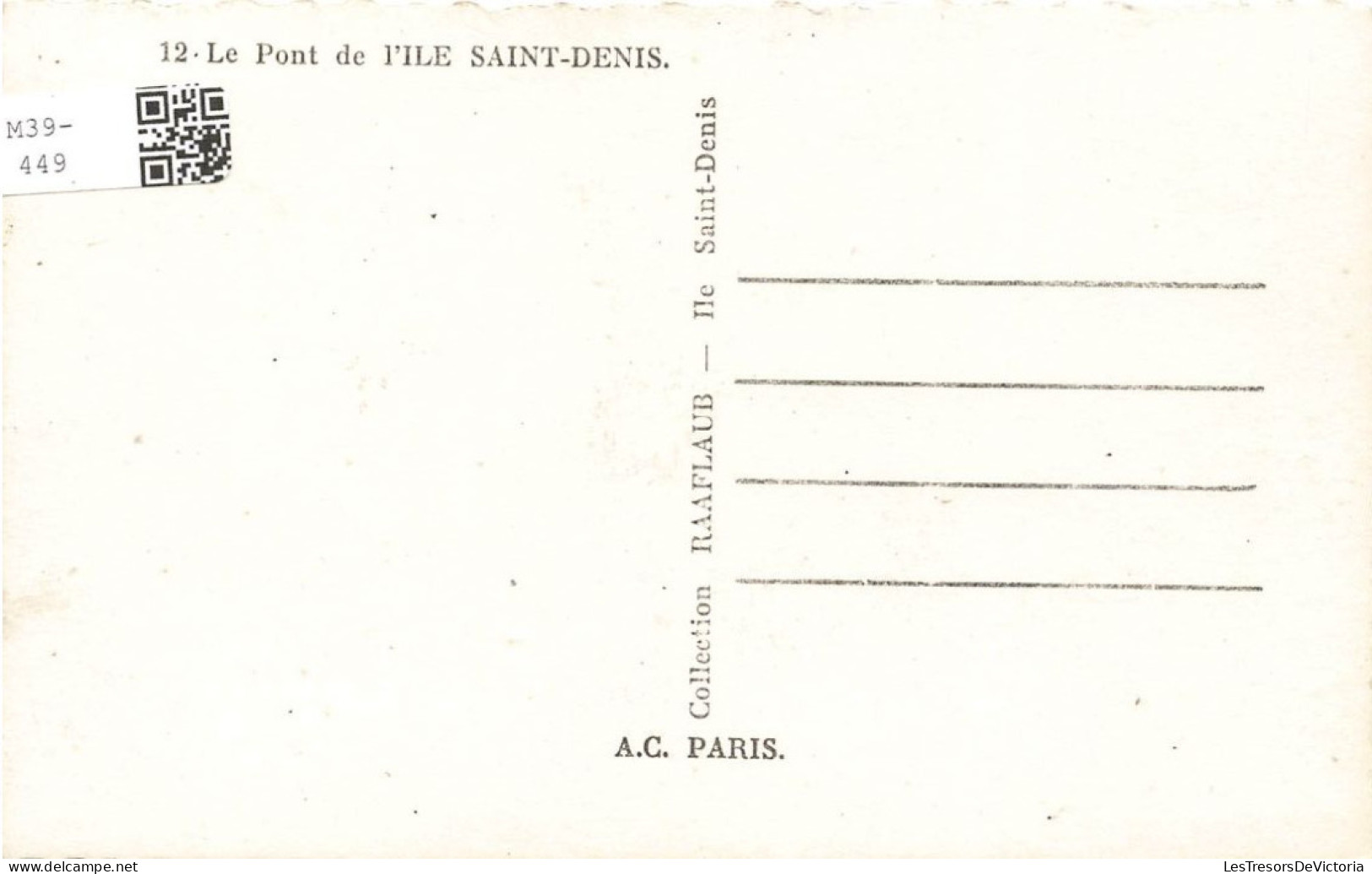 FRANCE - L'Ile Saint Denis - Vue Générale Du Pont De L'Ile Saint Denis - Carte Postale Ancienne - L'Ile Saint Denis