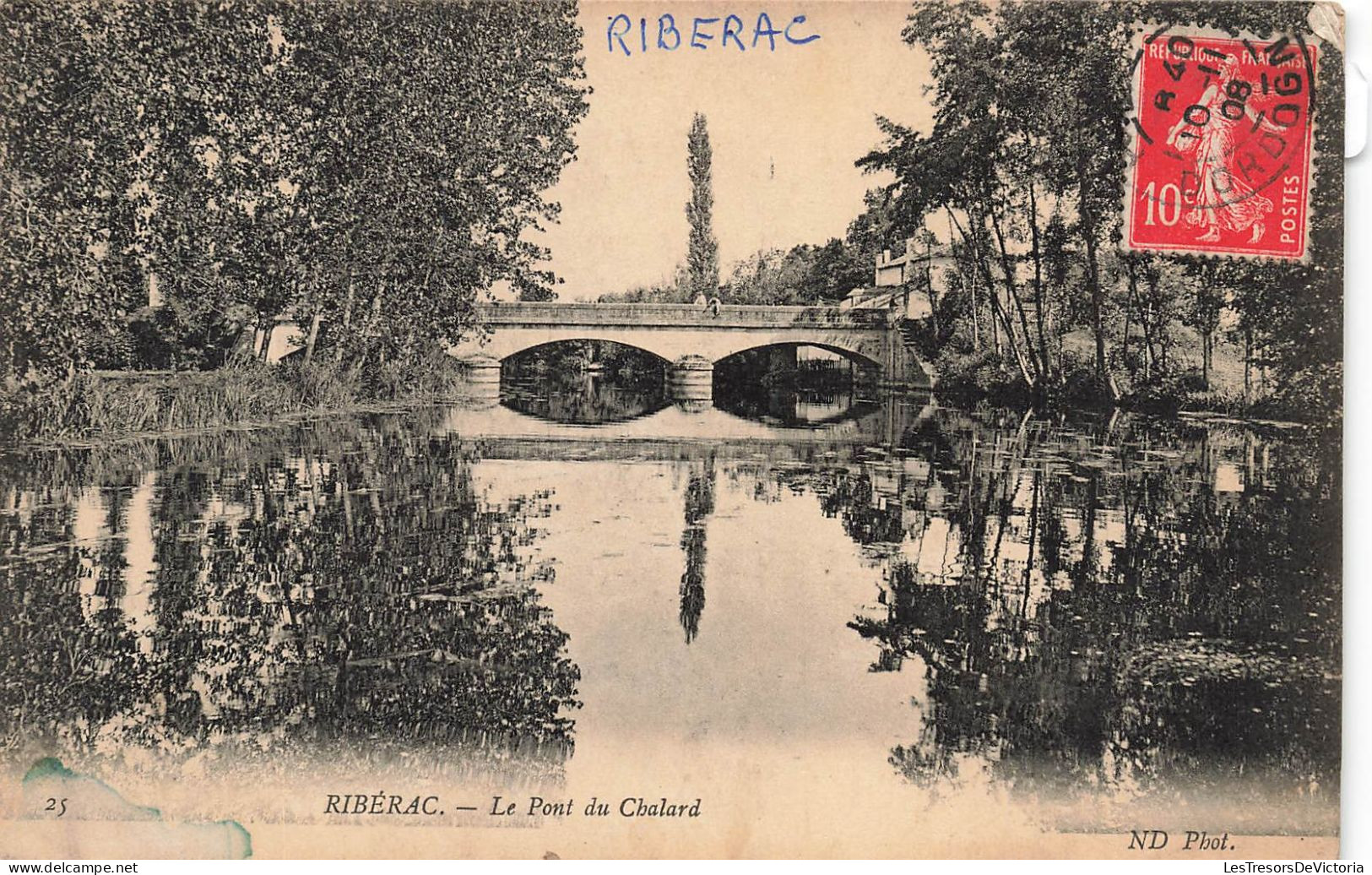 FRANCE - Ribérac - Vue Sue Le Pont Du Chalard - Carte Postale Ancienne - Riberac