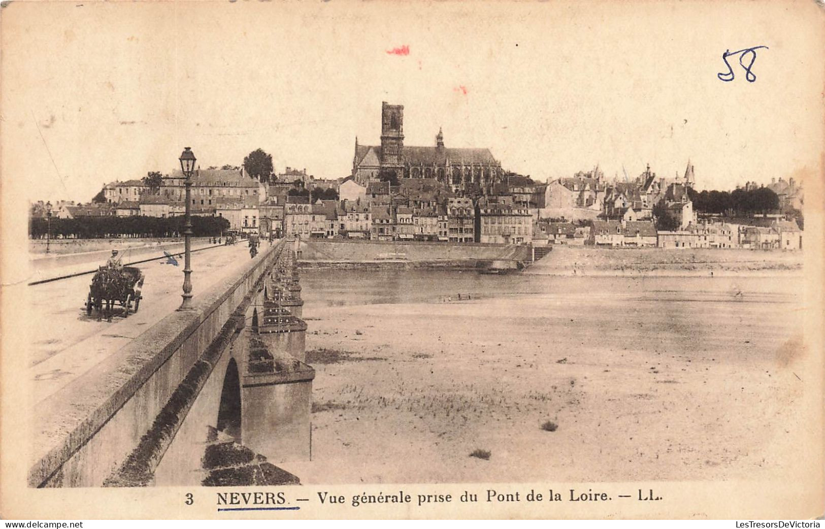 FRANCE - Nevers - Vue Générale Prise Du Pont De La Loire - L L - Carte Postale Ancienne - Nevers