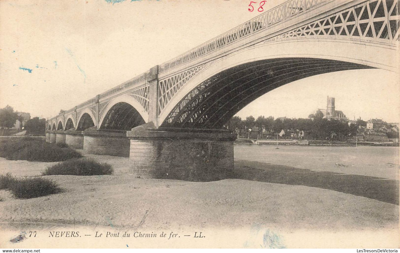 FRANCE - Nevers - Vue Générale - Le Pont Du Chemin De Fer - L L - Carte Postale Ancienne - Nevers