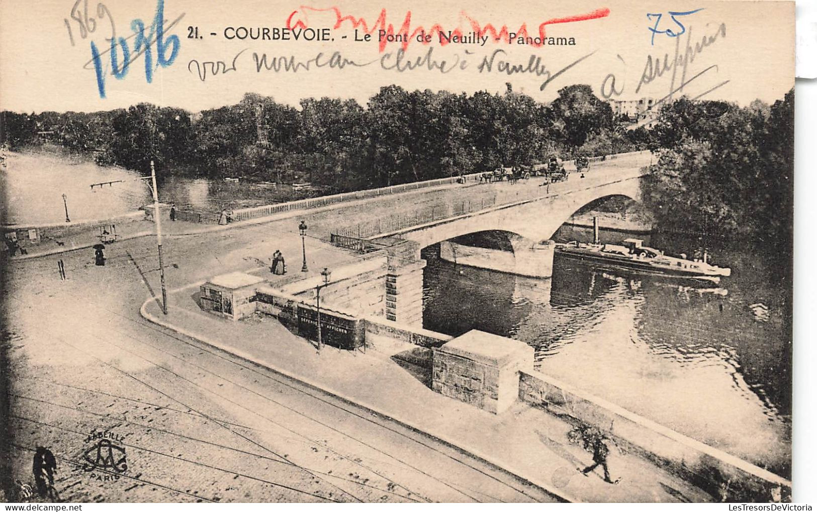 FRANCE - Courbevoie - Panorama De La Ville Et Lepont De Neuilly - Carte Postale Ancienne - Courbevoie