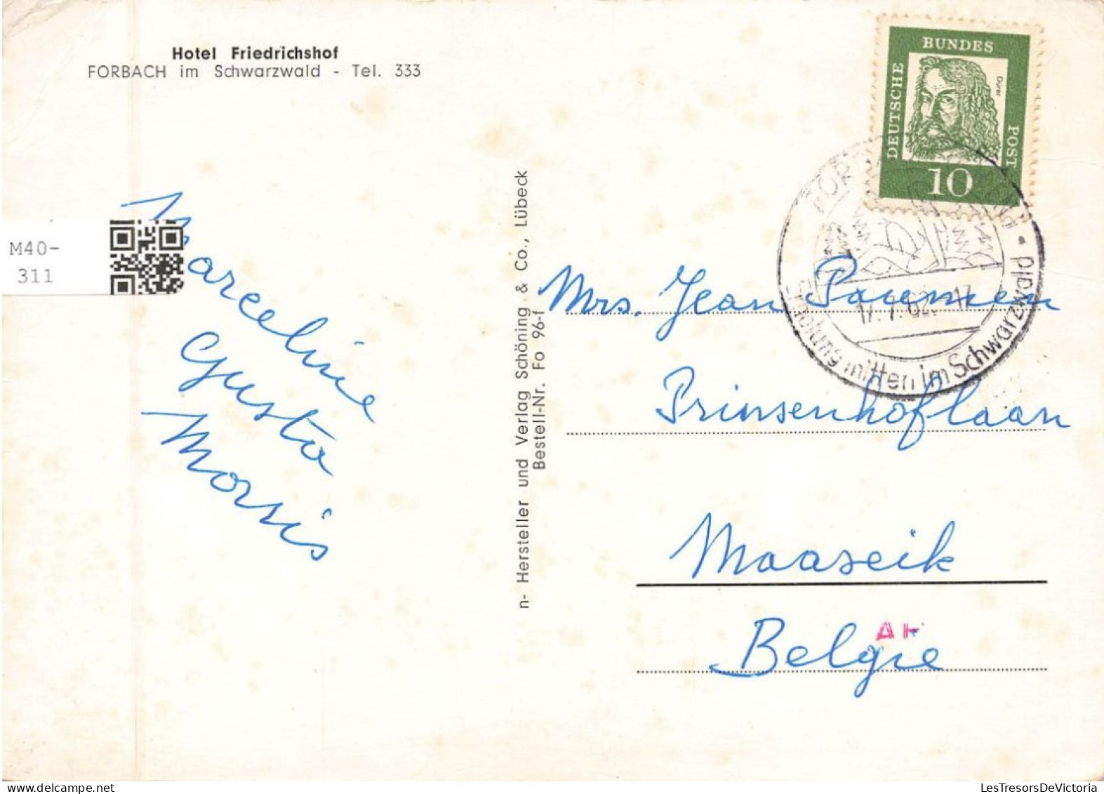 ALLEMAGNE - Forbach Im Schwarzwald - Hotel Friedrichshof - Carte Postale - Other & Unclassified