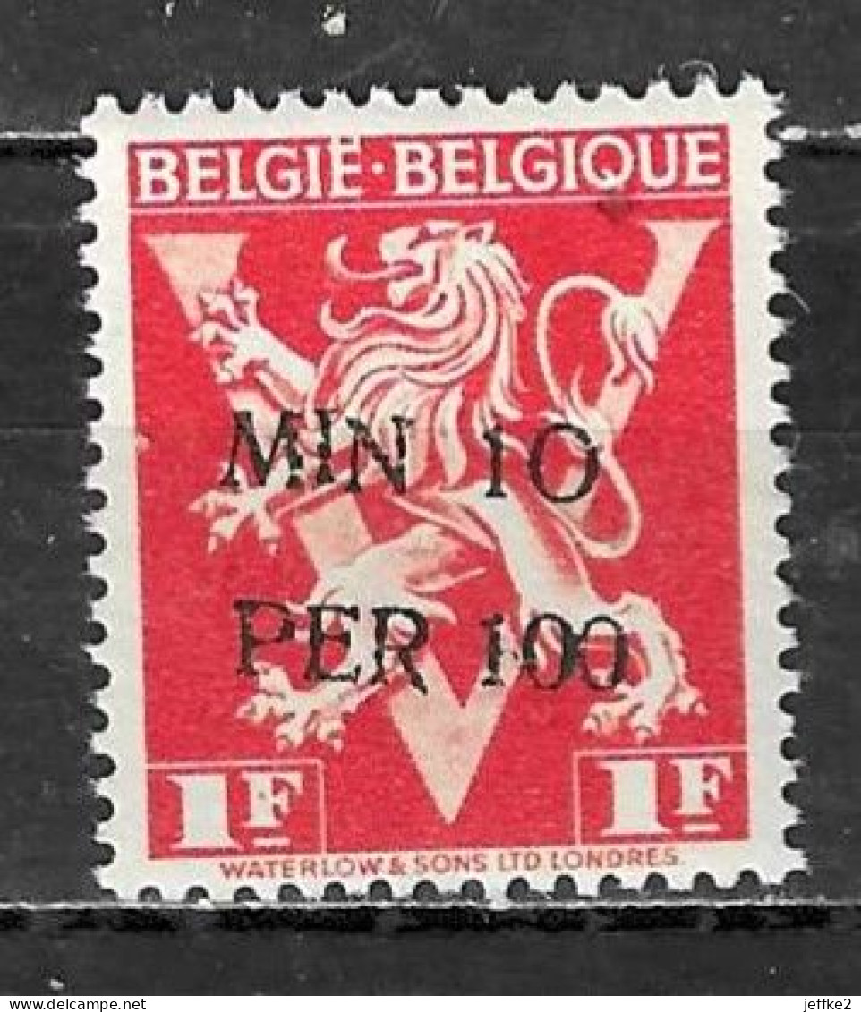 72uut**  Lion Héraldique Surchargé -10% - Bonne Valeur - OOSTROOZEBEKE - MNH** - LOOK!!!! - 1946 -10%