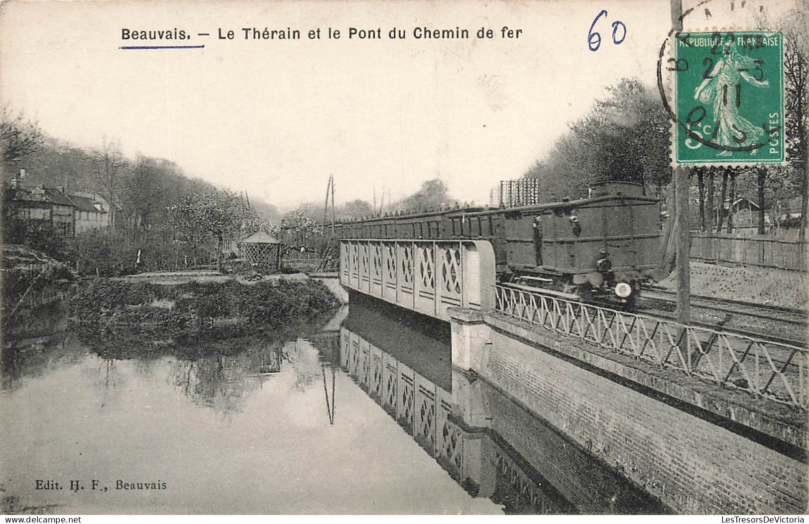 FRANCE - Beauvais - Vue Générale - Le Thérain Et Le Pont Du Chemin De Fer  - Carte Postale Ancienne - Beauvais