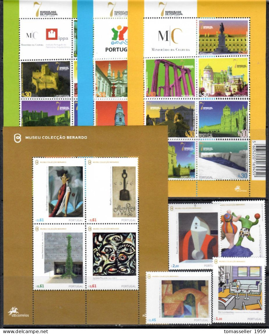 Portugal-2007- Year Set. 22 Issues-(stamps,s/s,booklets)-MNH** - Full Years