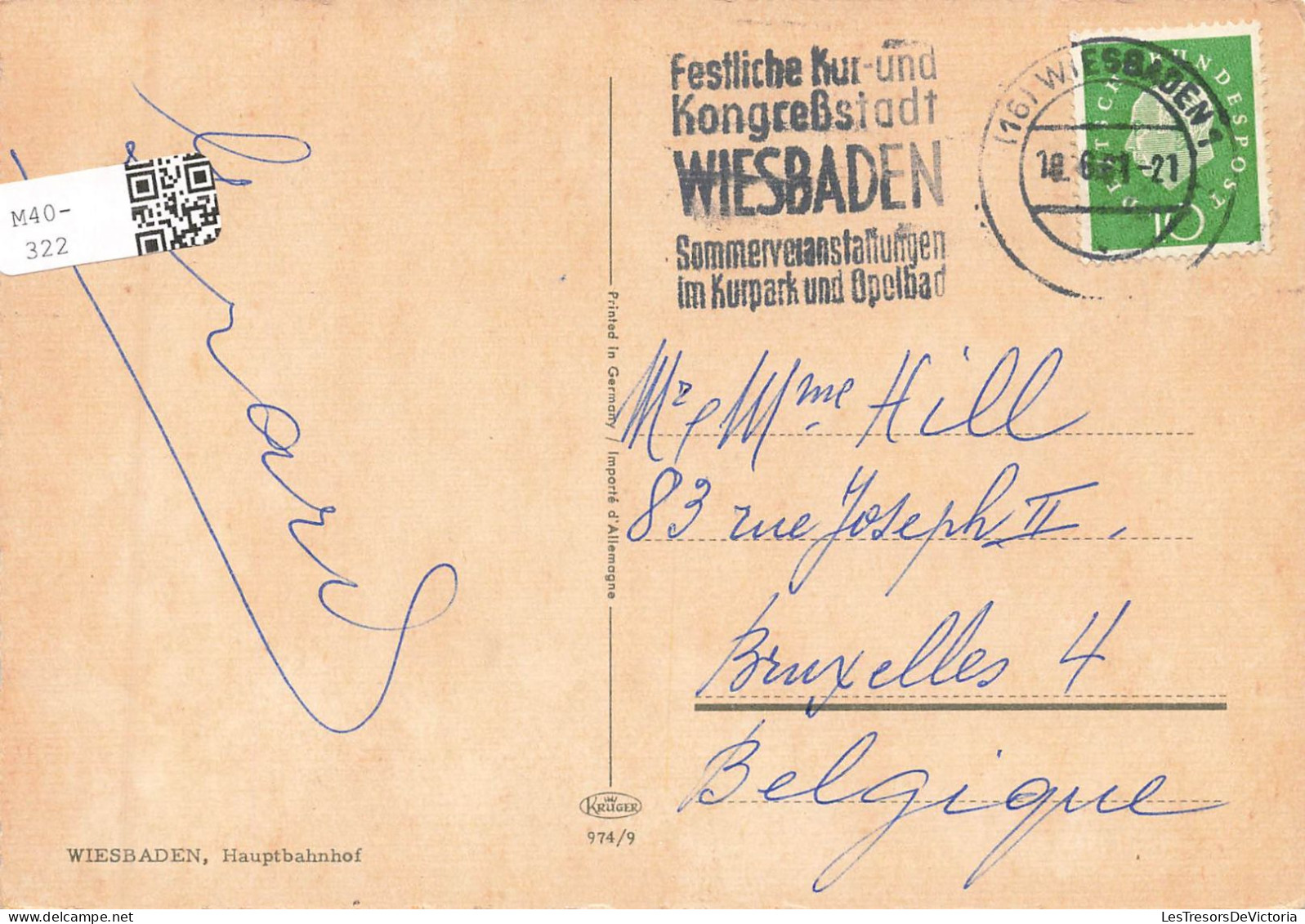 ALLEMAGNE - Wiesbaden - Hauptbahnhof - Carte Postale - Wiesbaden