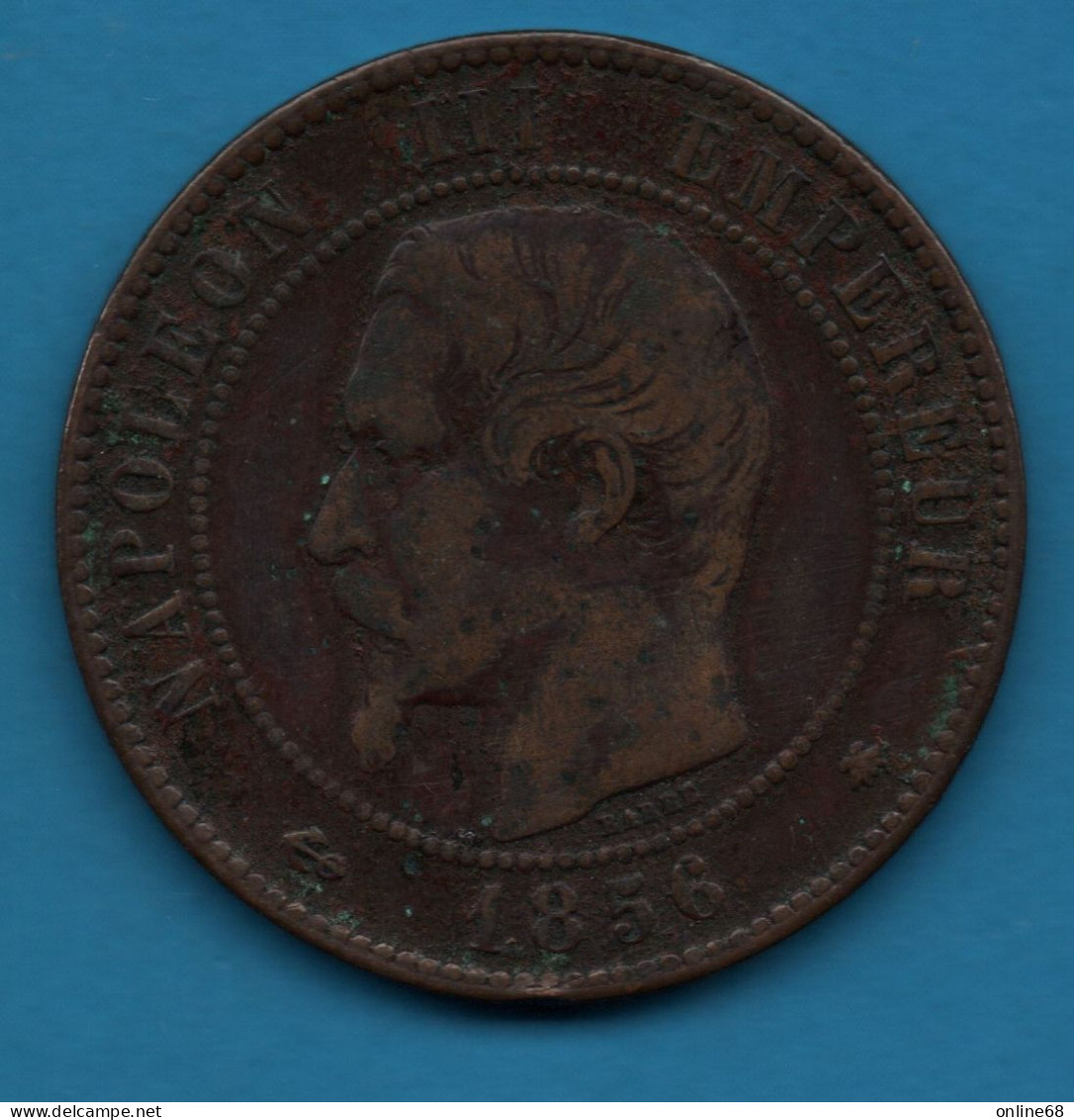 FRANCE 10 CENTIMES 1856 BB F# 133, Gad# 248, KM# 771 Napoléon III - 10 Centimes