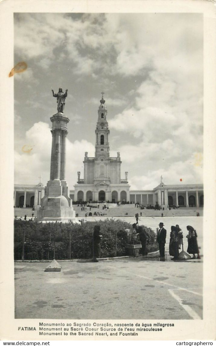 Portugal Fatima (Santarem) Monument To The Sacred Heart & Fountain - Santarem