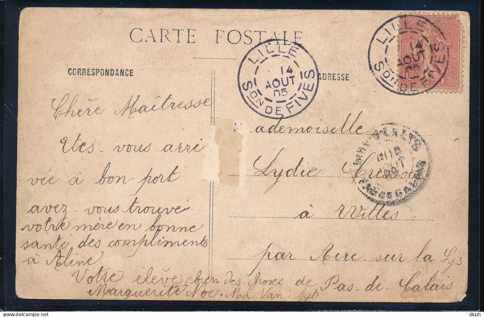 59 FIVES LILLE SOUVENIR REF MAR 408 - Merville