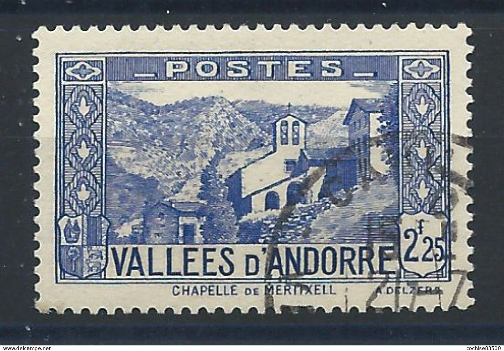 Andorre N°84 Obl (FU) 1937/43 - Chapelle De Notre-Dame De Meritxell - Gebraucht