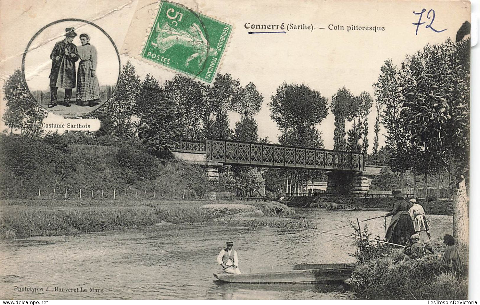 FRANCE - Connerré - Vue Sur Un Coin Pittoresque - Carte Postale Ancienne - Connerre