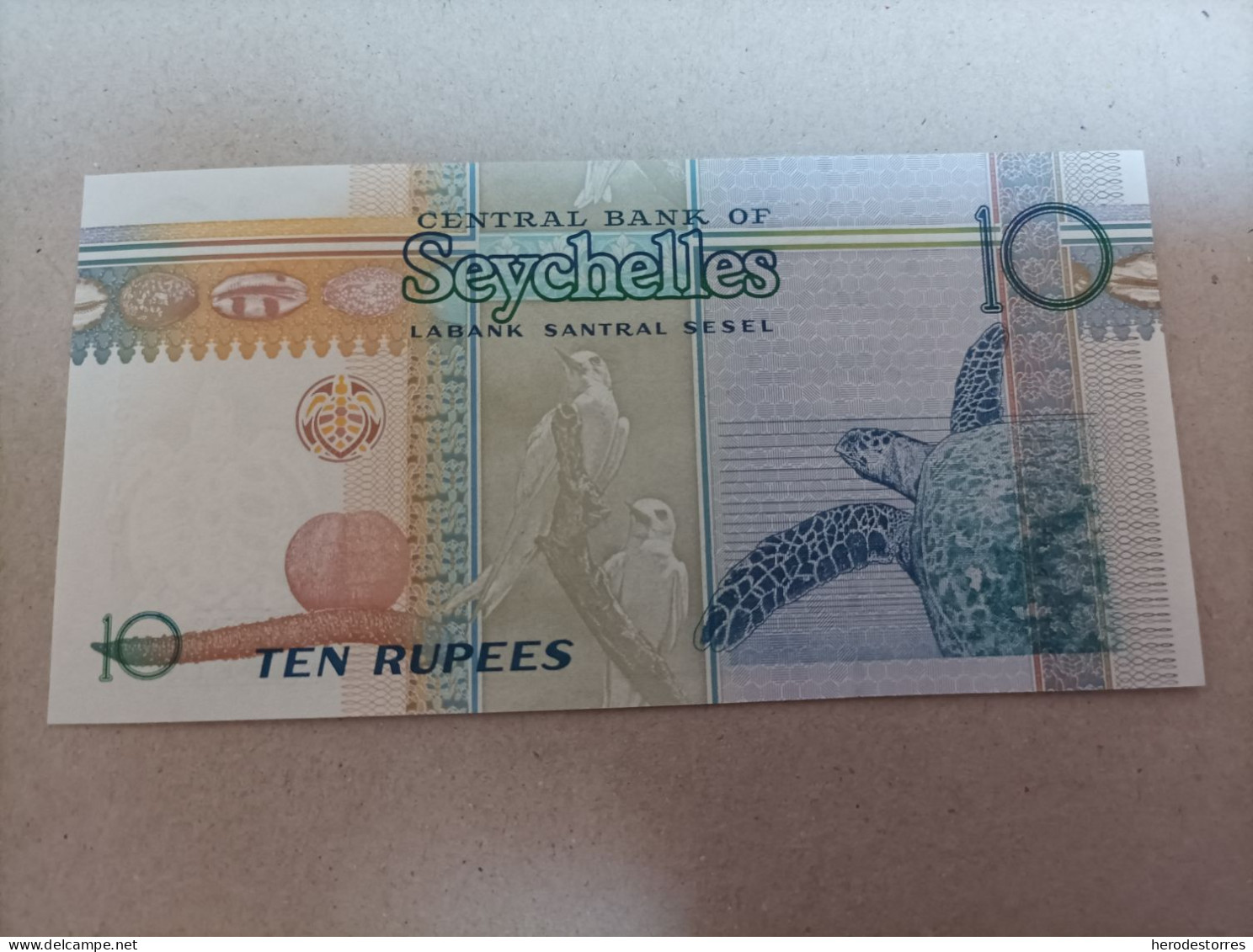 Billete De Seychelles De 10 Rupees, Año 1998, UNC - Seychelles