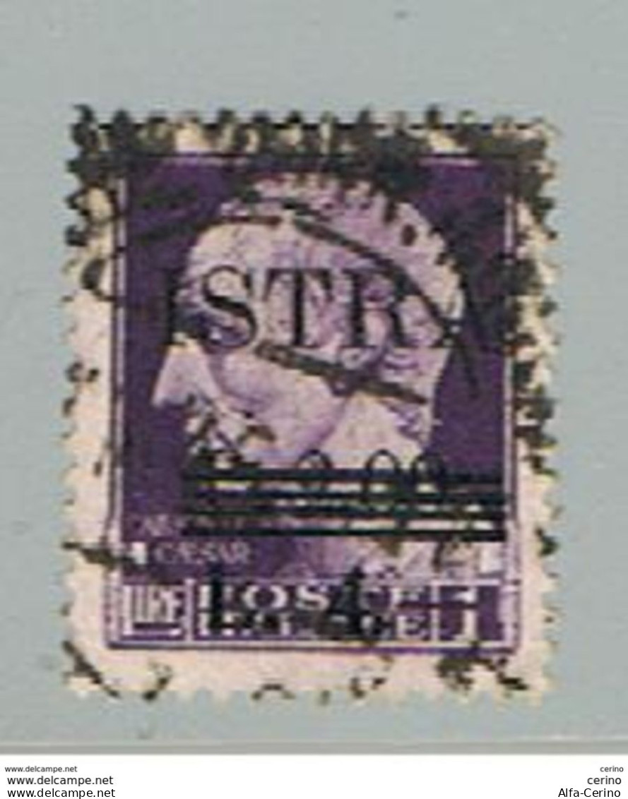 ISTRIA - OCC. JUGOSLAVA:  1945  SOPRSTAMPATO  -  £.4/£.1  VIOLETTO  US. -  SASS. 37 - Jugoslawische Bes.: Istrien