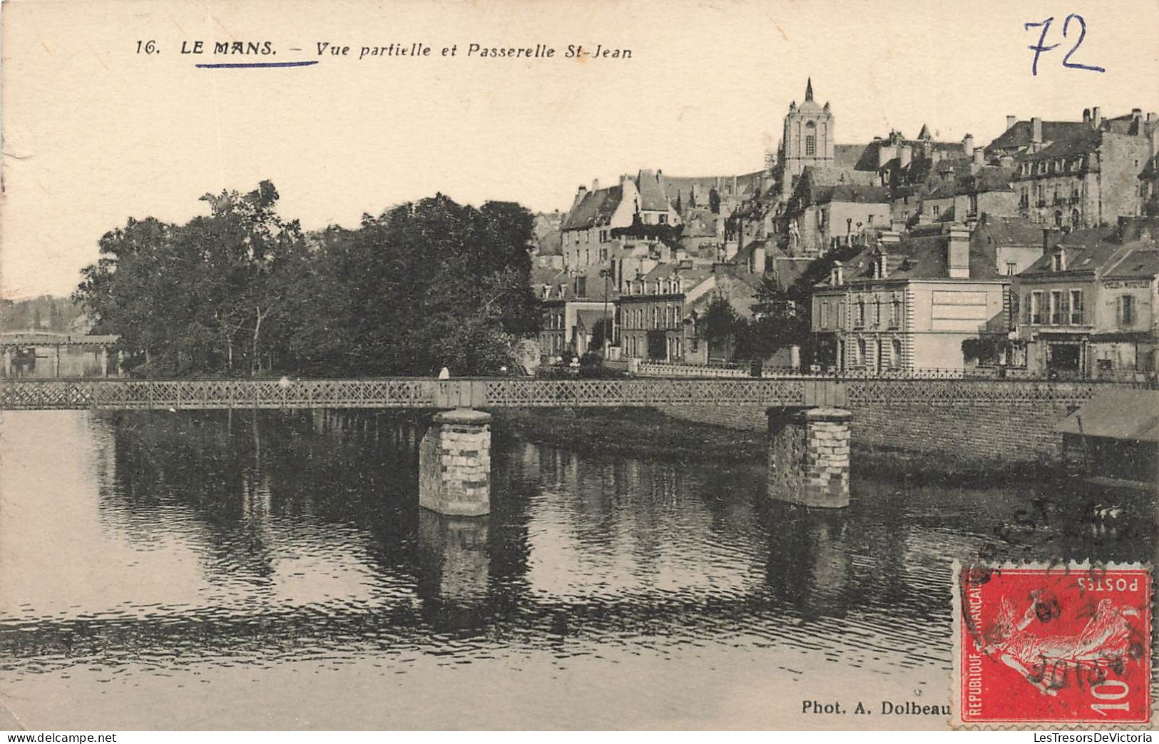 FRANCE - Le Mans - Vue Partielle De La Ville Et Passerelle St Jean - Carte Postale Ancienne - Le Mans