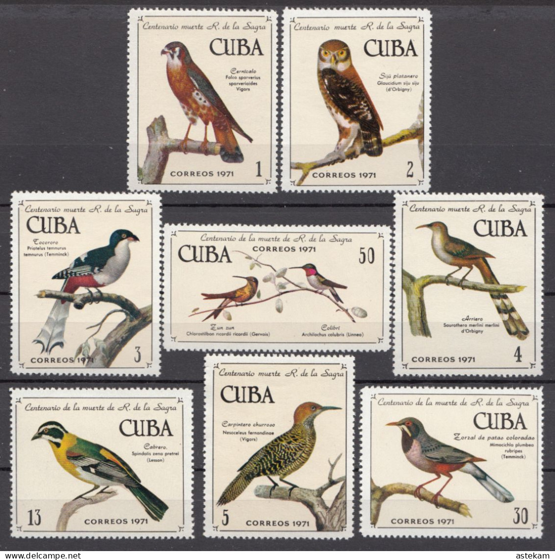 CUBA 1971, FAUNA, BIRDS, COMPLETE MNH SERIES With GOOD QUALITY, *** - Nuovi