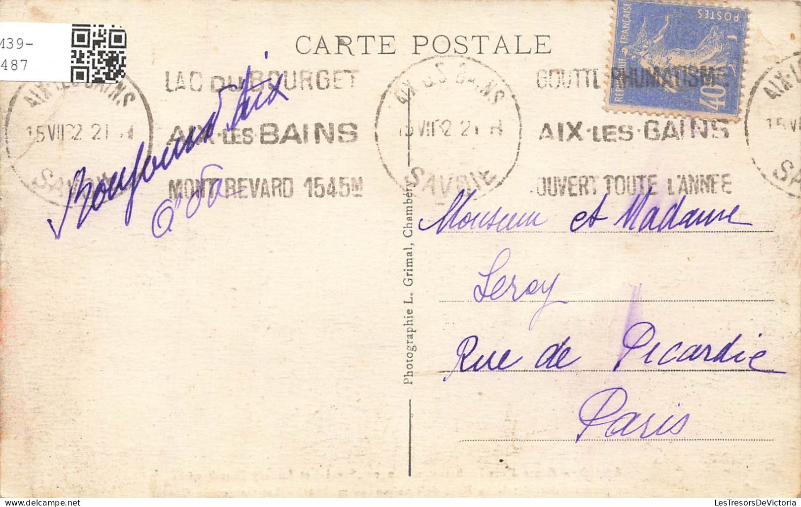 FRANCE - Route D'Aix Les Bains Et Annecy - Vue Générale Des Hôtels Du Pont De L'Abime - Colorisé -Carte Postale Ancienne - Aix Les Bains