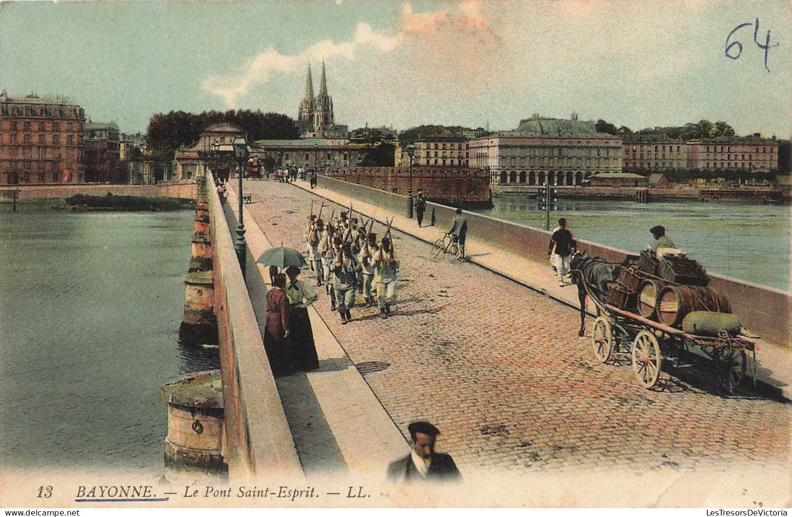FRANCE - Bayonne - Vue Générale - Le Pont Saint Esprit - L L - Animé - Carte Postale Ancienne - Bayonne
