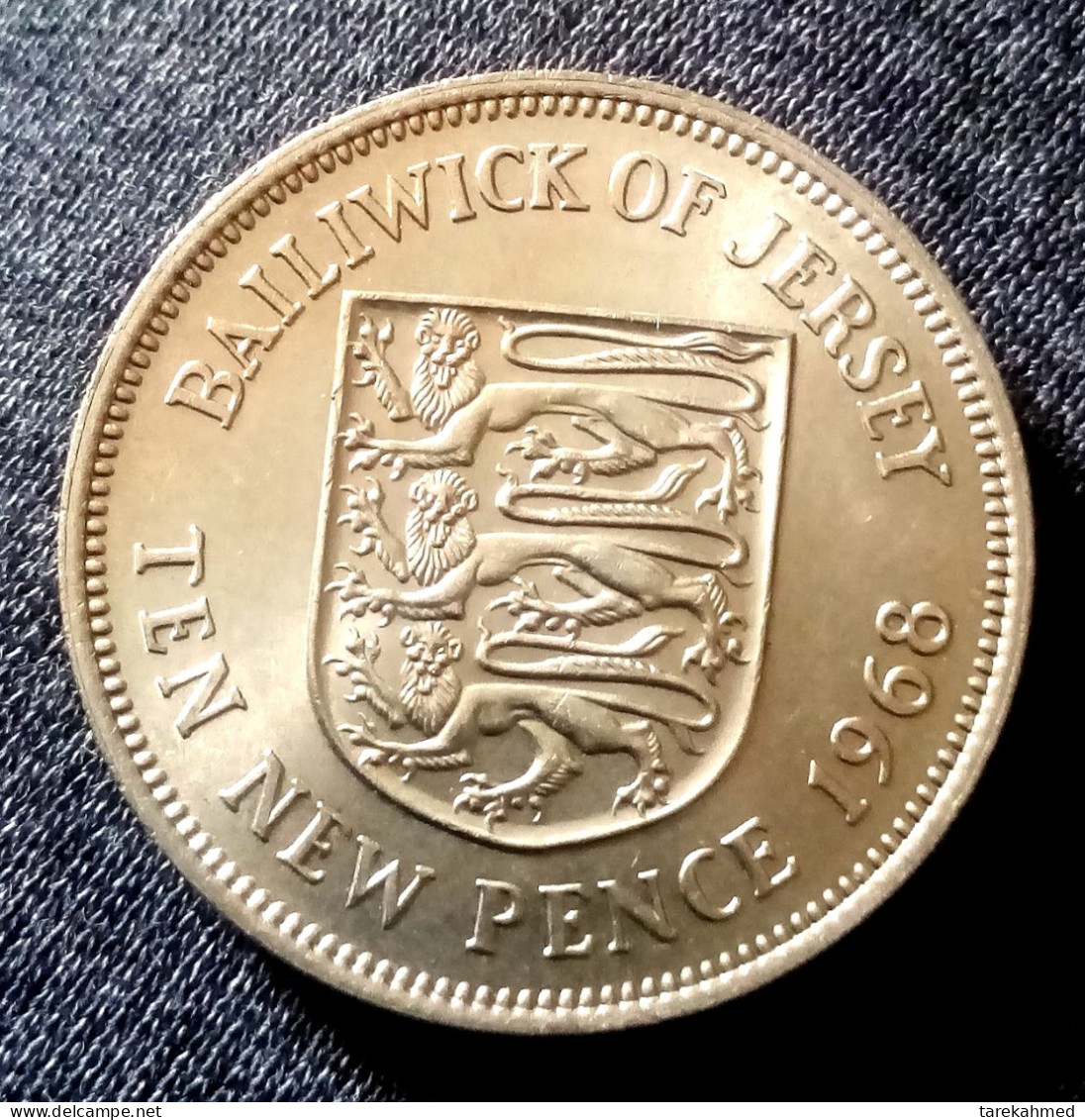 Jersey, Elizabeth II, 10 New Pence, 1968, KM:33, UNC, Agouz - Jersey