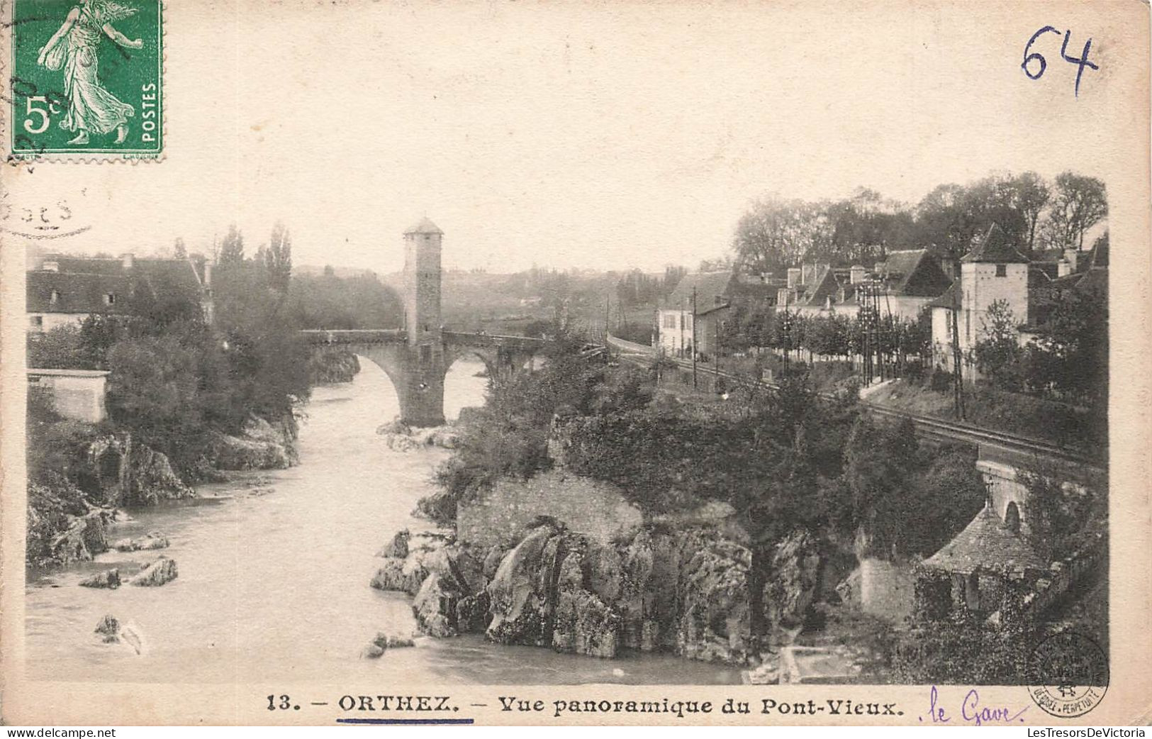 FRANCE - Orthez - Vue Panoramique Du Pont Vieux - Carte Postale Ancienne - Orthez