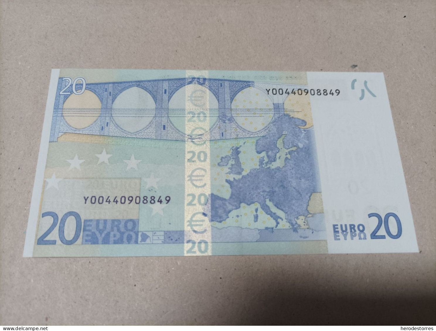 20 EURO GRECIA (Y), N001A1 First Position, Low Nummer Y00440908336, DUISEMBERG With Big Mistake, UNC - 20 Euro