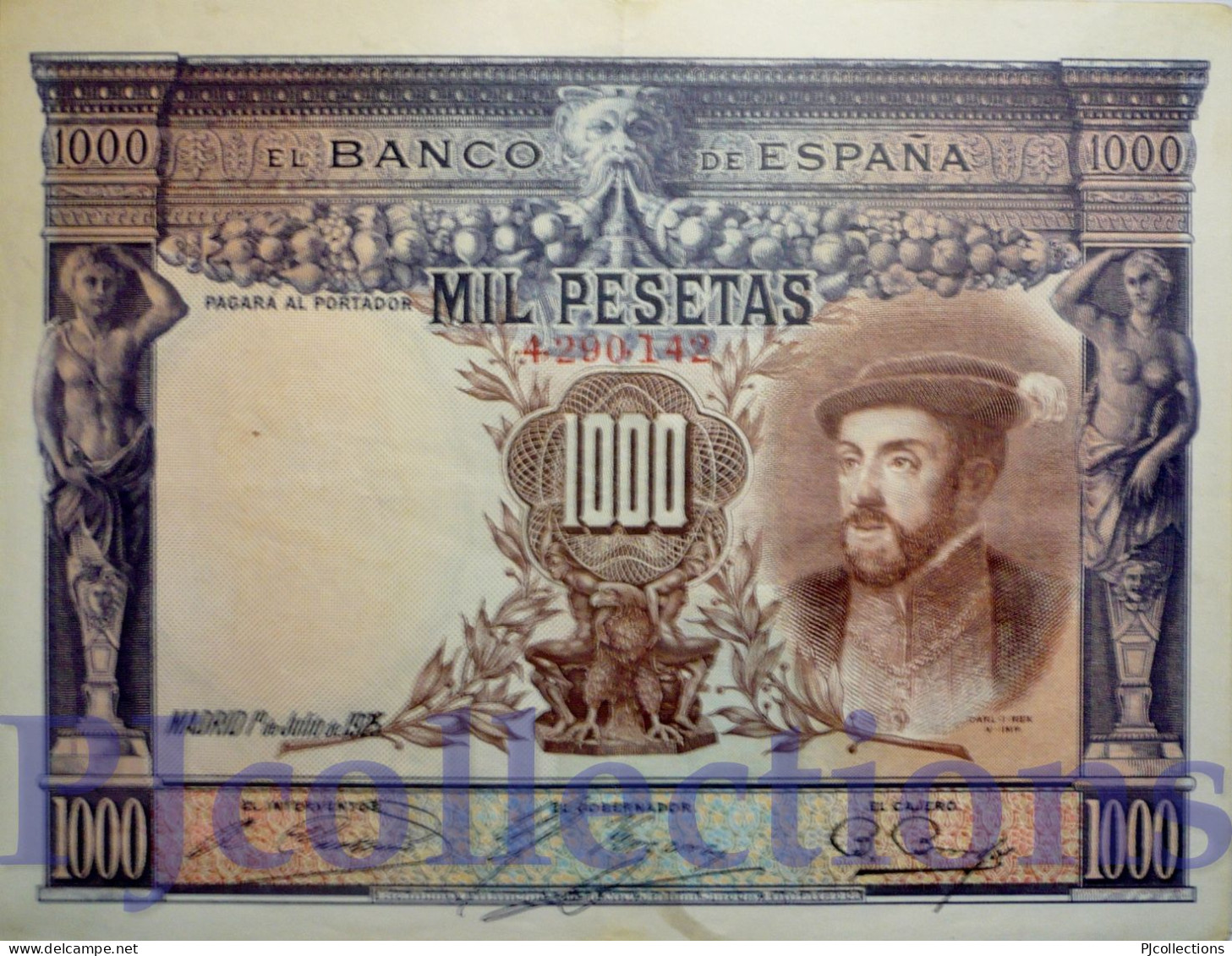 SPAIN 1000 PESETAS 1925 PICK 70c AU - 1000 Pesetas