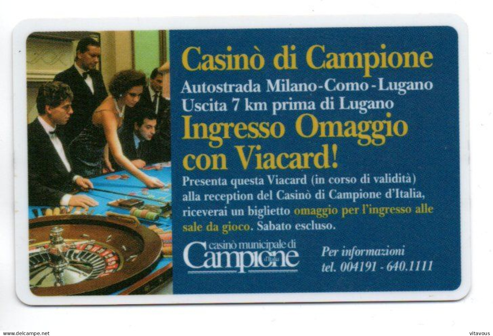 CASINO De CAMIONE Télécarte Italie  PhoneCard (D 1047) - Casino Cards